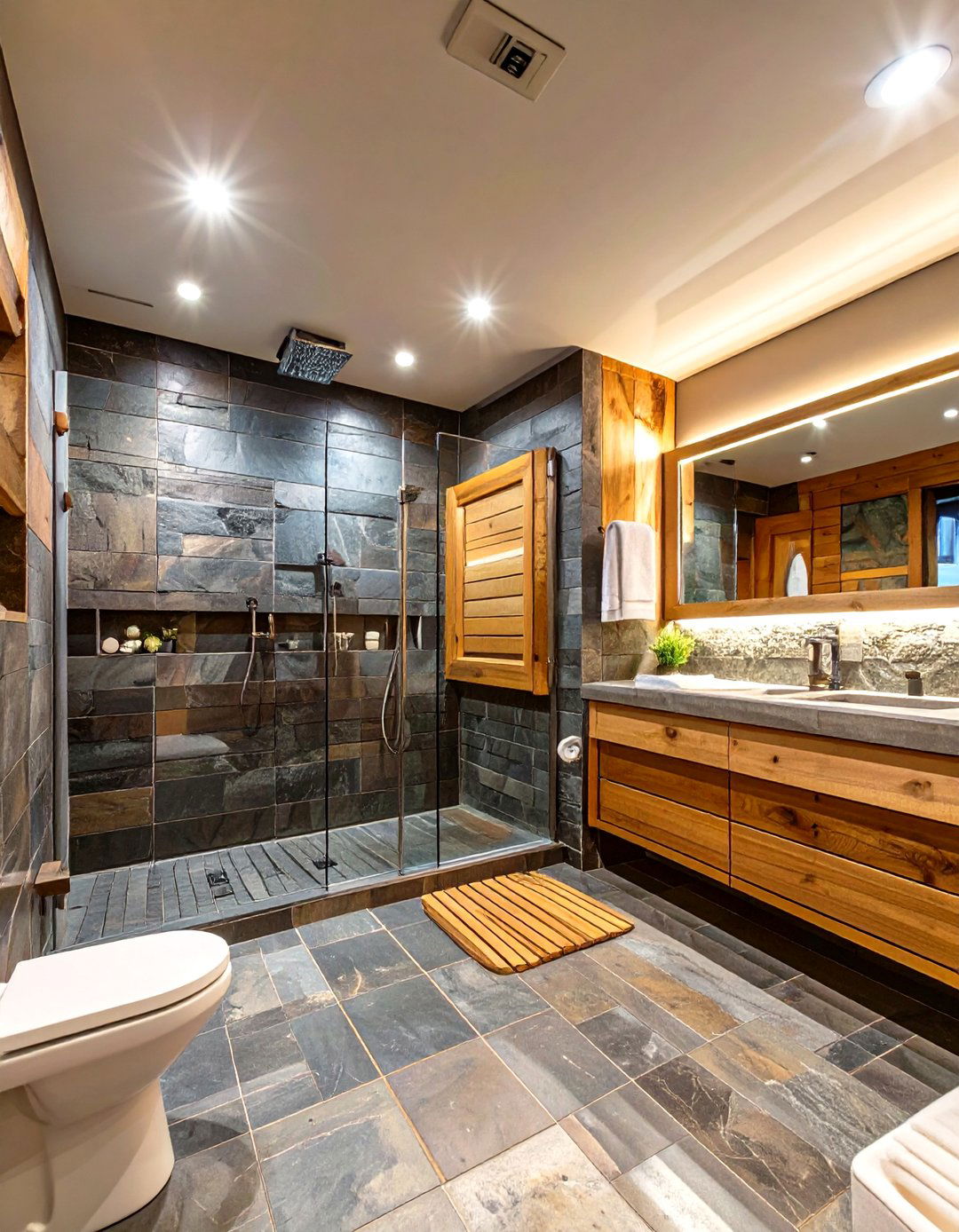 The Spa Like Basement Bathroom and Sauna - 30 basement decor ideas