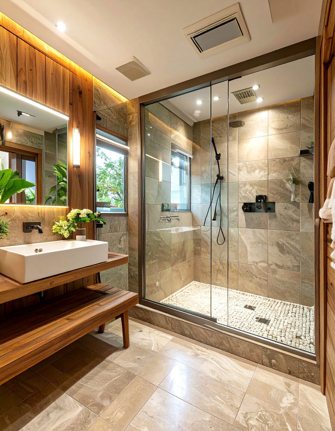 The Spa Like Steam Shower Bathroom - 30 cabin bathroom ideas