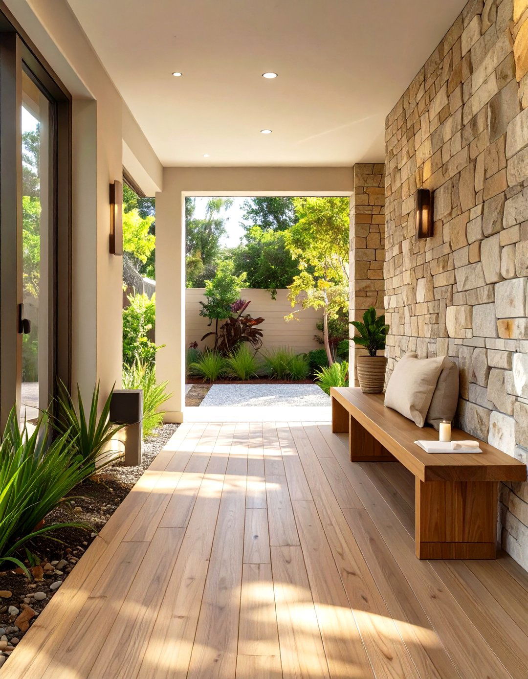 The Spa Like Transition - 30 enclosed breezeway ideas from garage to house