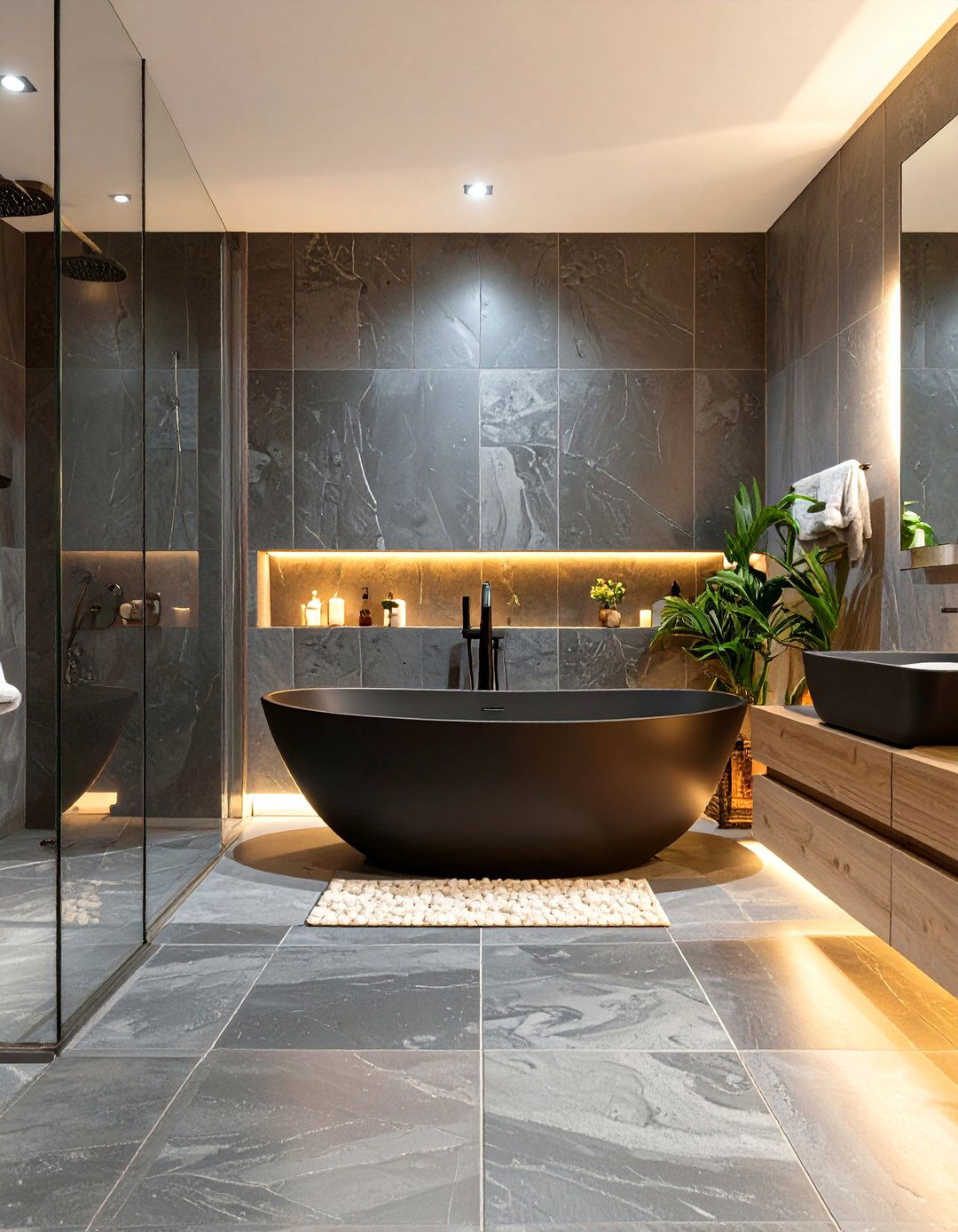 The Spa Retreat Bathroom - 30 dark bathroom ideas