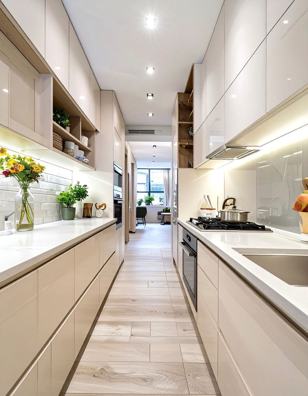 The Space Saving Galley Kitchen - 30 lowes kitchen design ideas