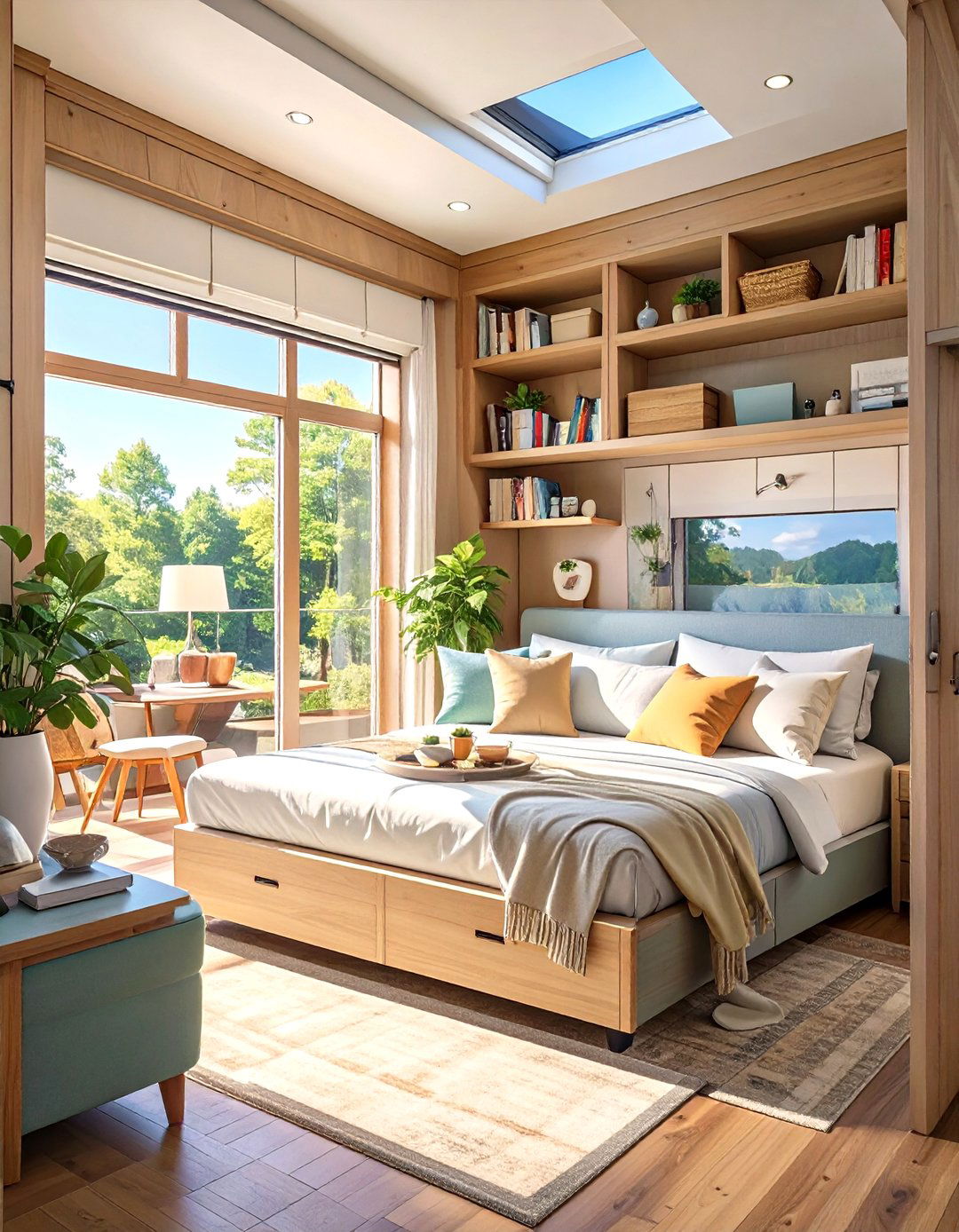 The Space Saving Murphy Bed Living Room - 30 mobile home living room ideas