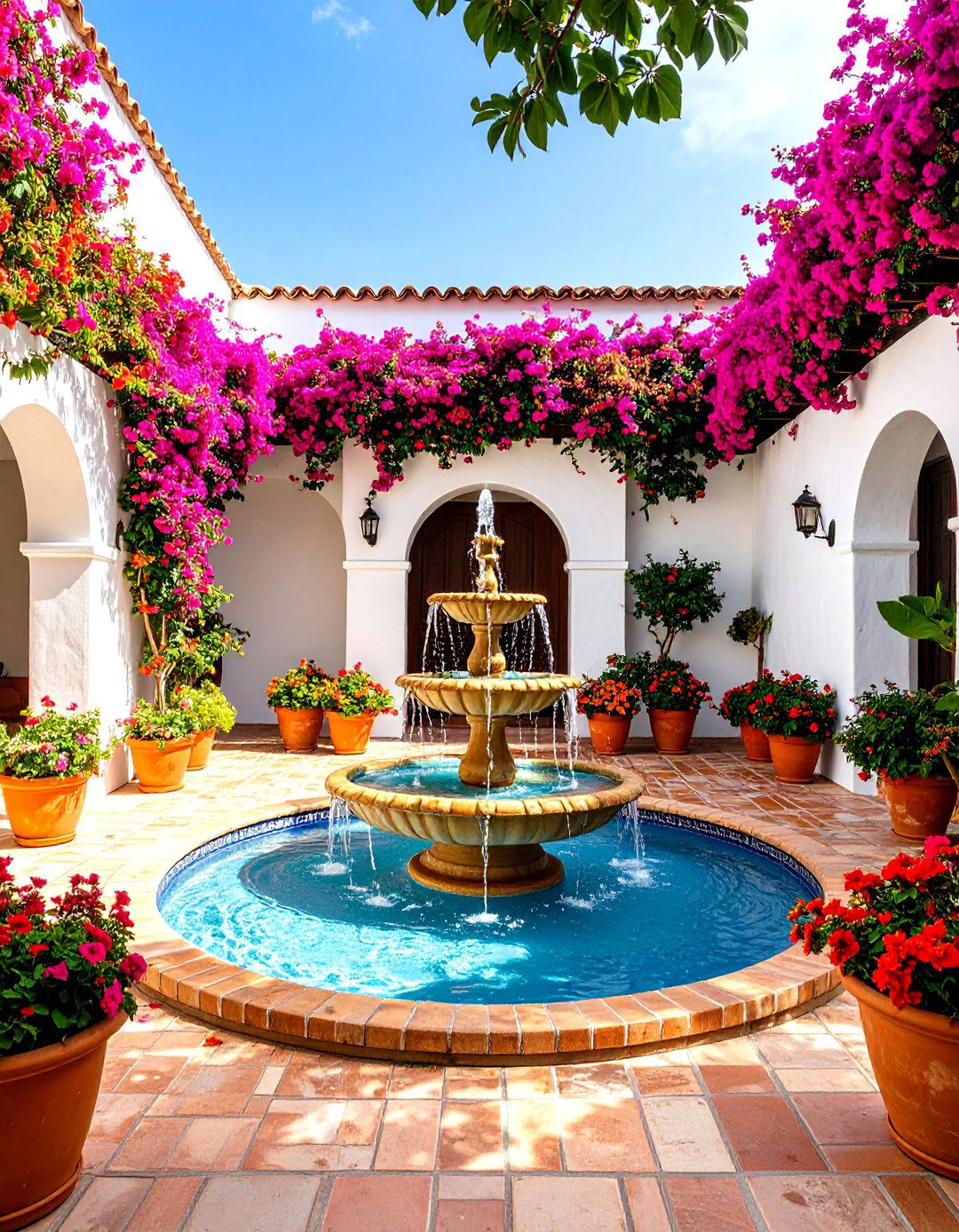 The Spanish Style Courtyard Garden - 30 backyard garden ideas