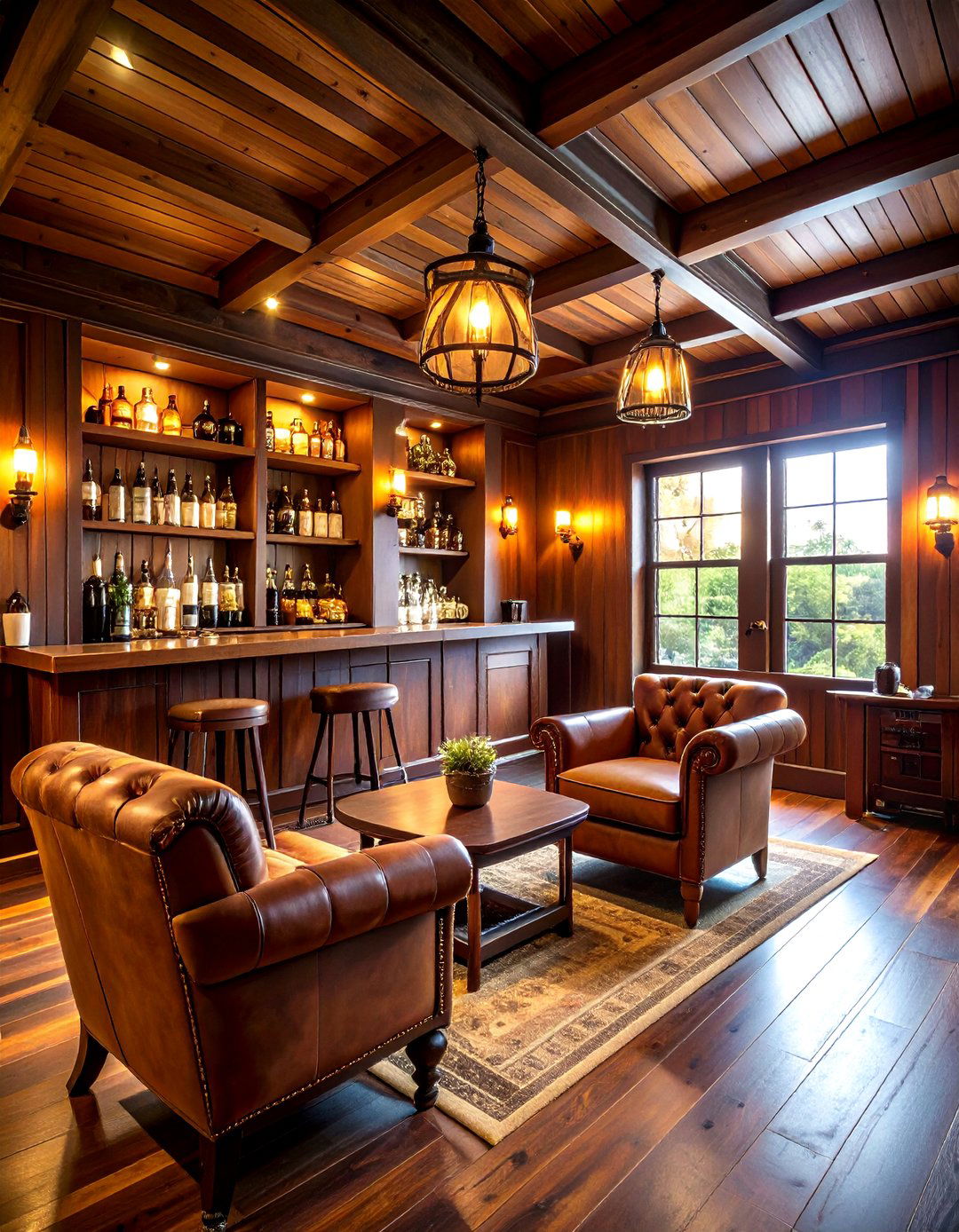 The Speakeasy Inspired Hideout - 30 2 car garage man cave ideas