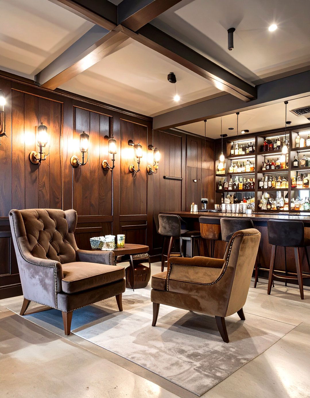 The Speakeasy Lounge Garage - 30 man cave ideas garage