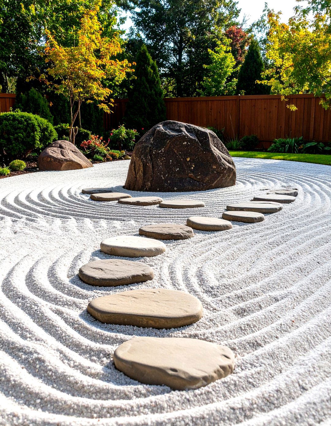 The Spiral or Labyrinth Rock Garden - 30 front yard landscaping ideas modern rock garden ideas