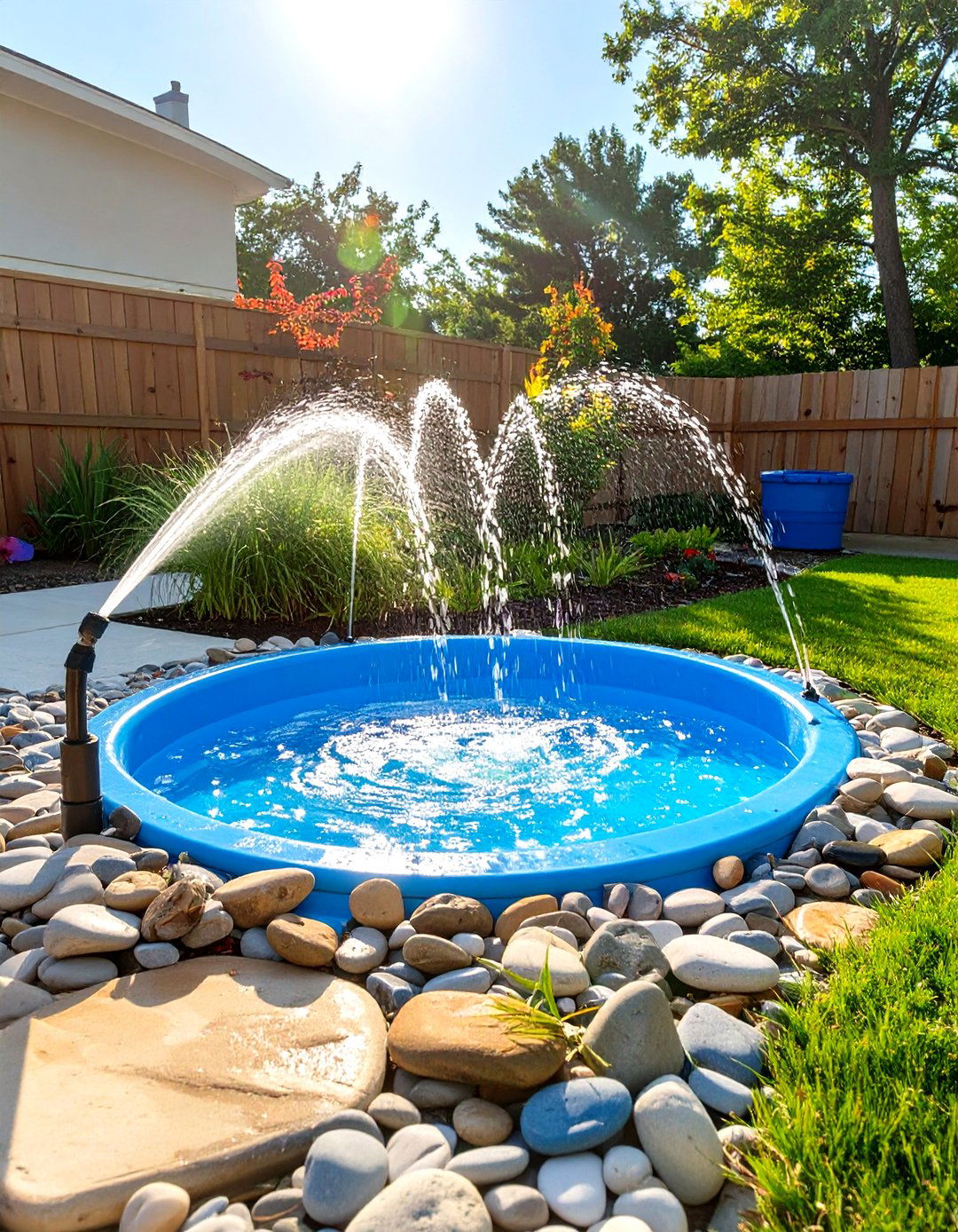 The Splash Pad Play Zone - 30 dog-friendly backyard ideas on a budget