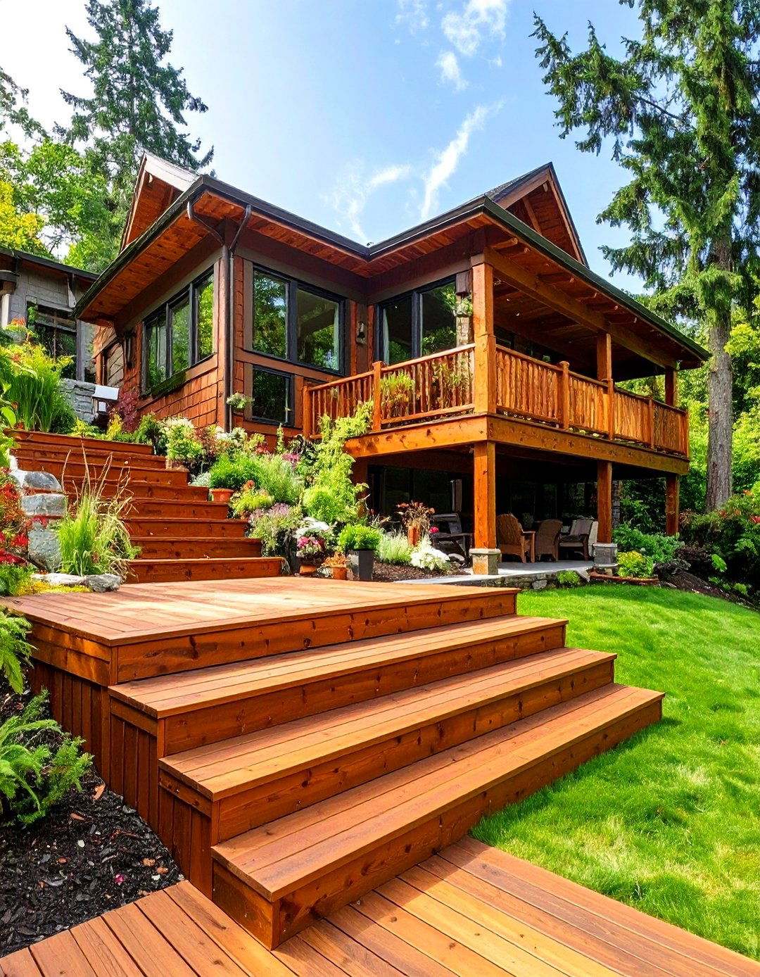The Split Level Deck for Sloped Yards - 30 deck design software ideas