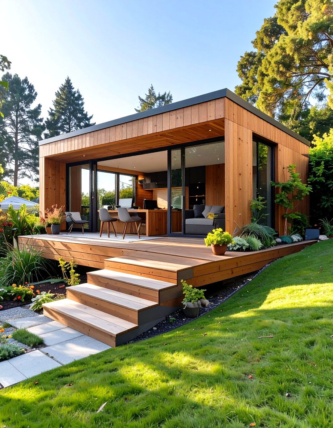 The Split Level Garden Studio - 30 garden studio design ideas