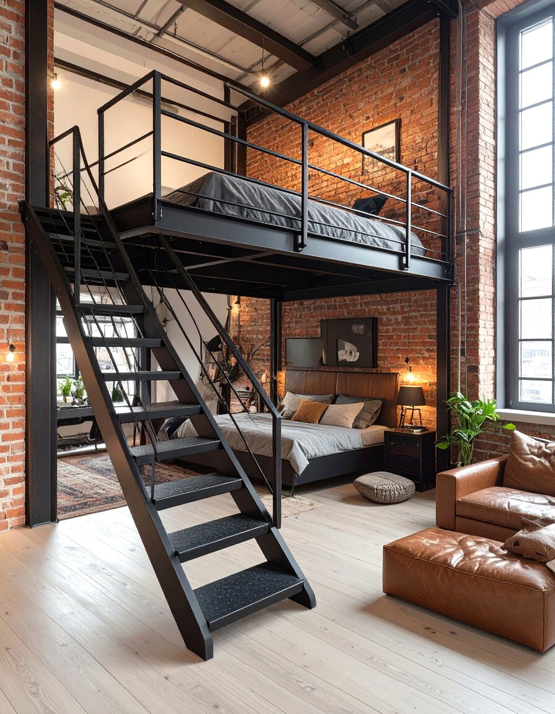The Split Level Industrial Loft - 30 industrial house design ideas