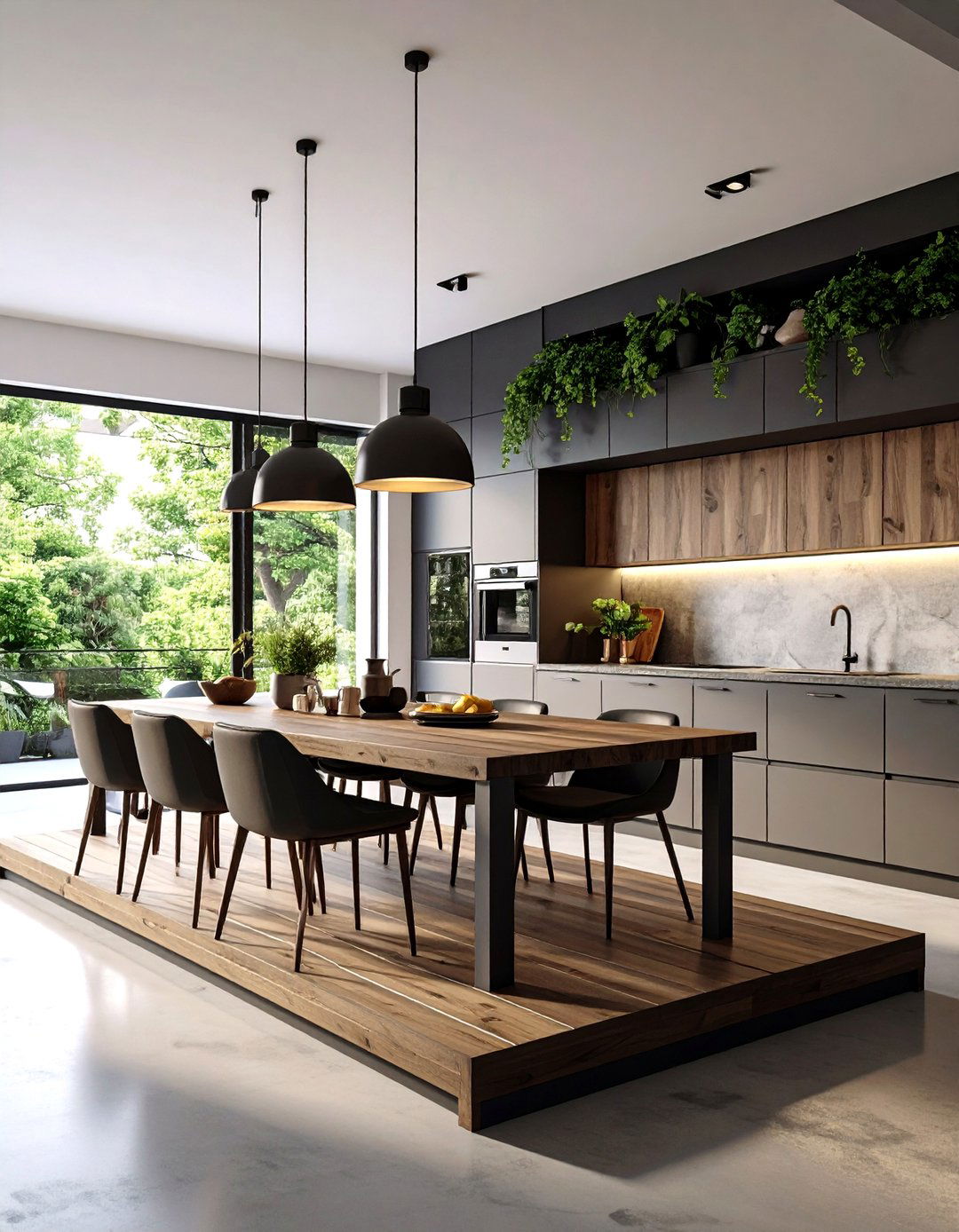 The Split Level Kitchen Dining Platform - 30 eat in kitchen ideas