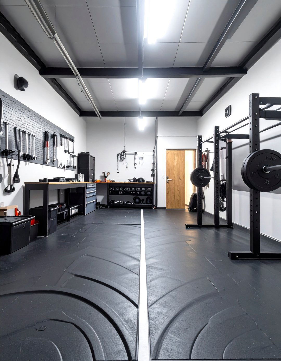 The Split Use Garage Shop and Gym - 30 garage shop ideas