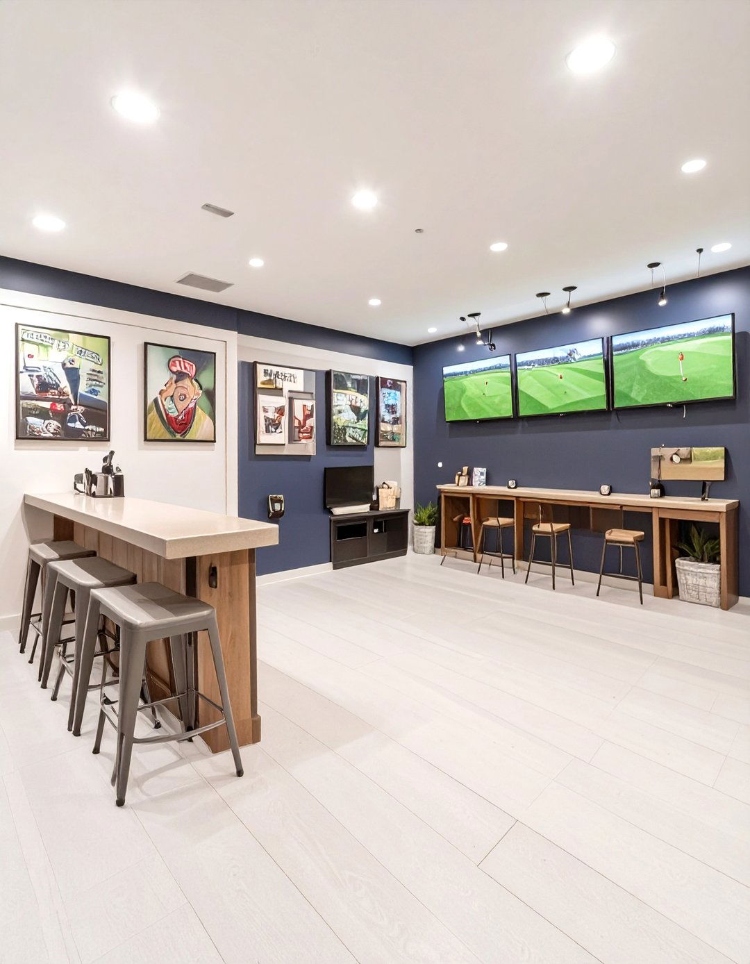 The Sports Bar Garage Golf Simulator - 30 garage golf simulator ideas