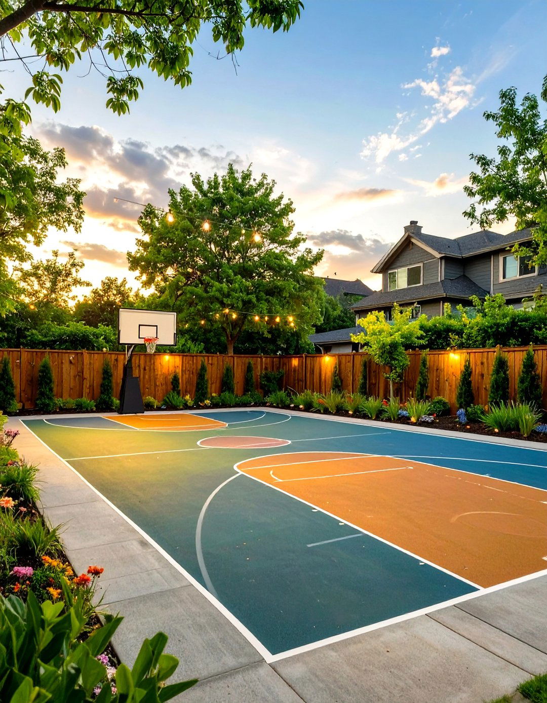 The Sports Court Backyard - 30 outdoor backyard ideas