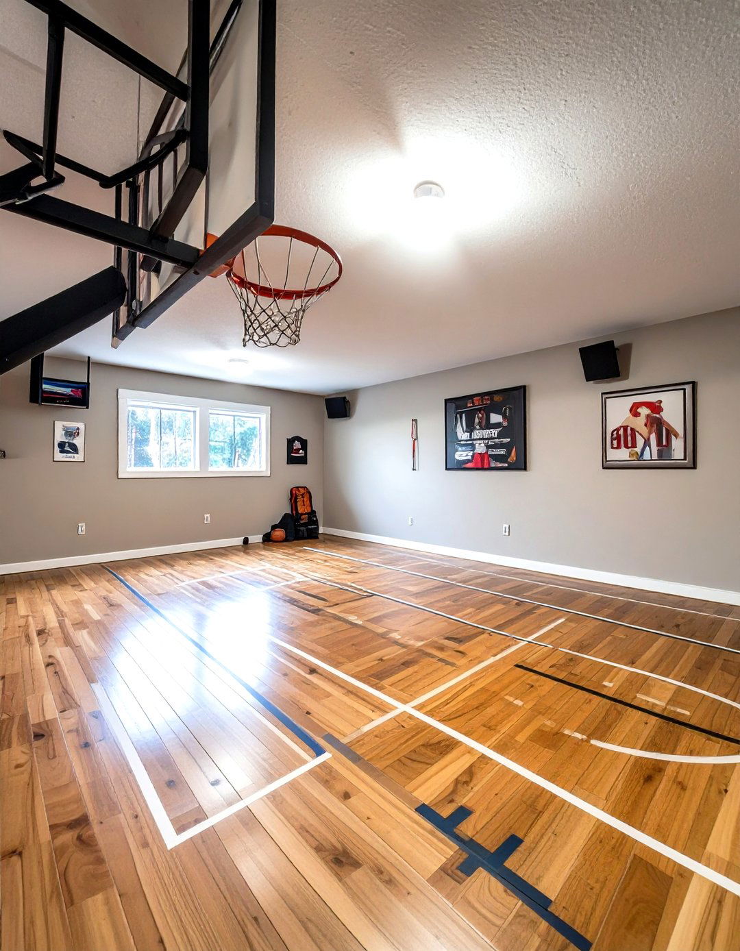 The Sports Enthusiasts Basement Gym - 30 basement home gym ideas