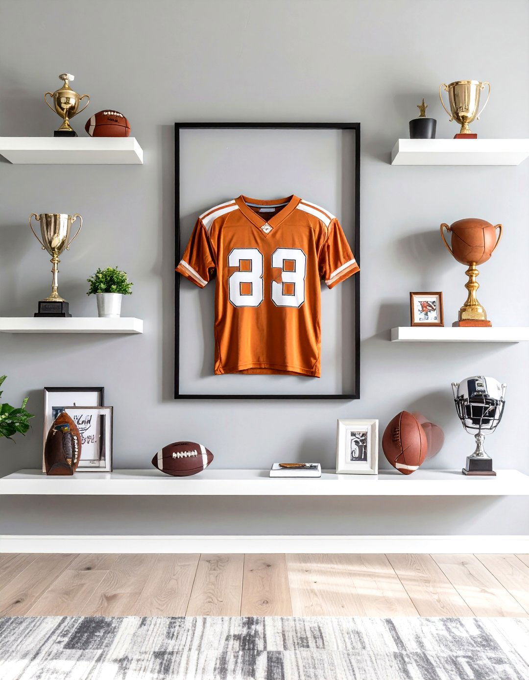 The Sports Enthusiasts Memorabilia Display - 30 home wall decor ideas