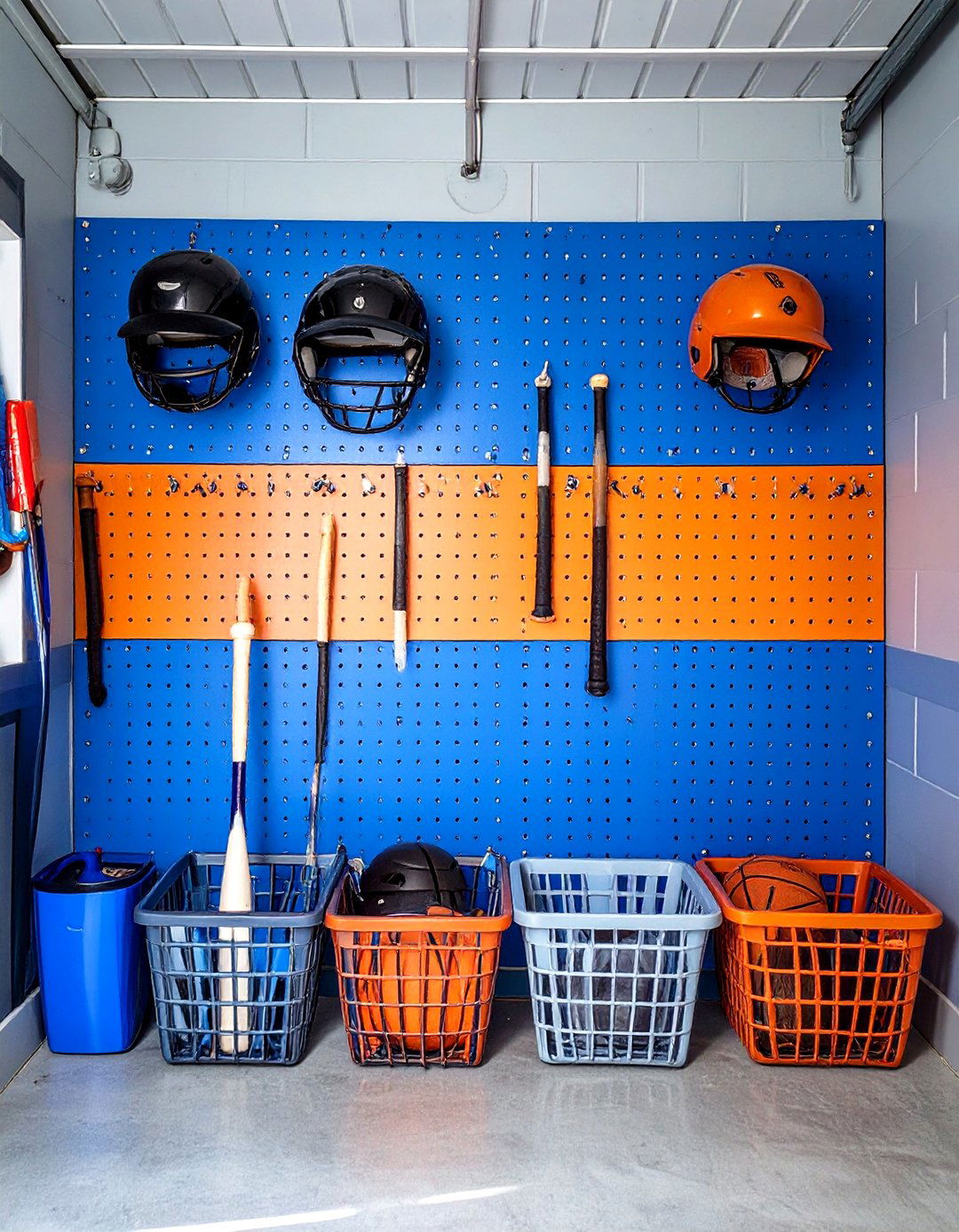 The Sports Equipment Garage Pegboard Hub - 30 garage pegboard ideas