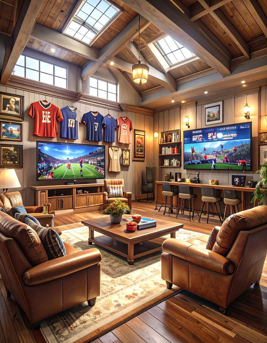 The Sports Fanatics Dream - 30 man cave room ideas