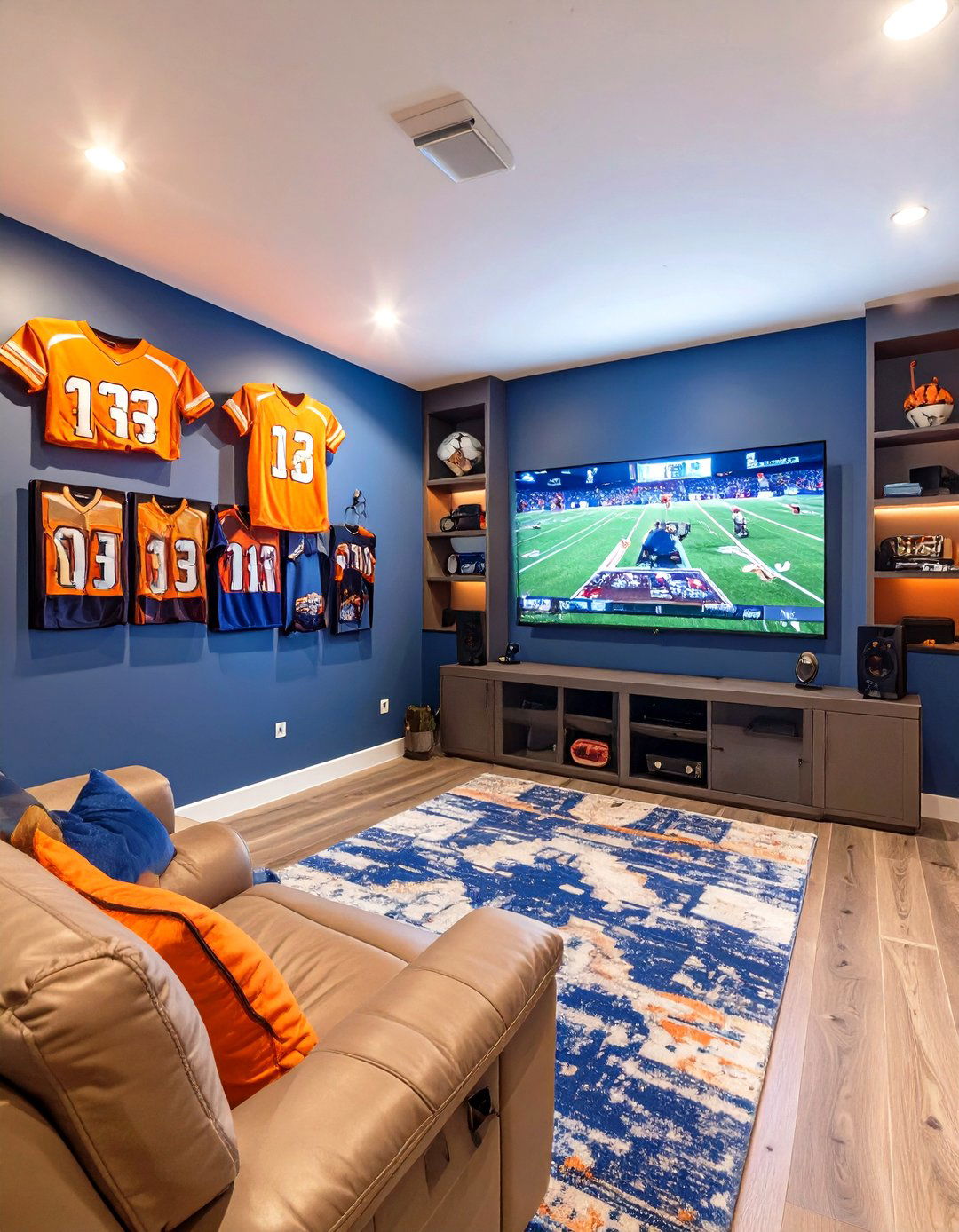 The Sports Fanatics Game Room - 30 game room design ideas