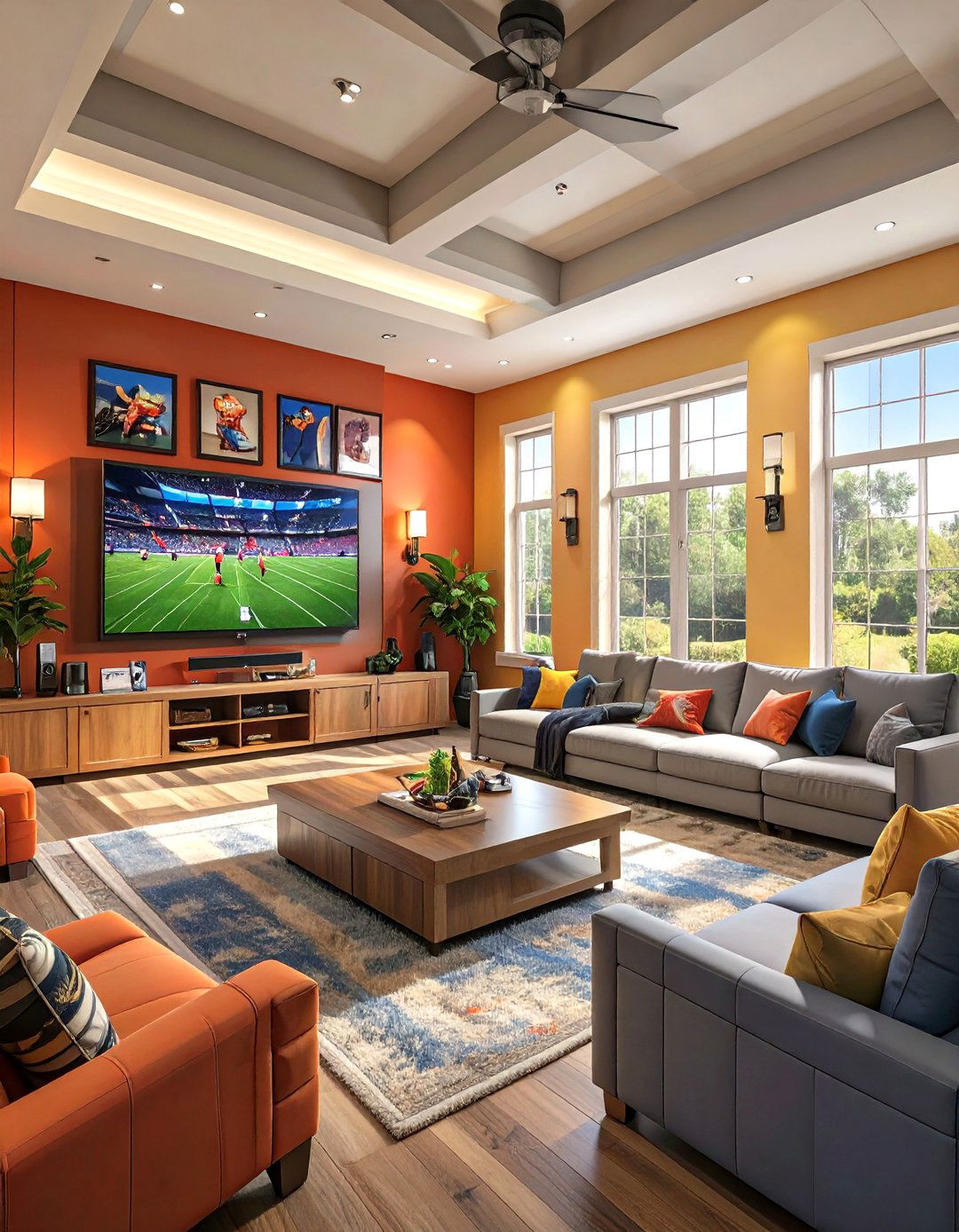 The Sports Fanatics Man Cave - 30 ai man cave design ideas