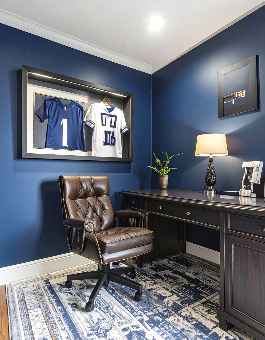 The Sports Fanatics Office - 30 masculine man office ideas