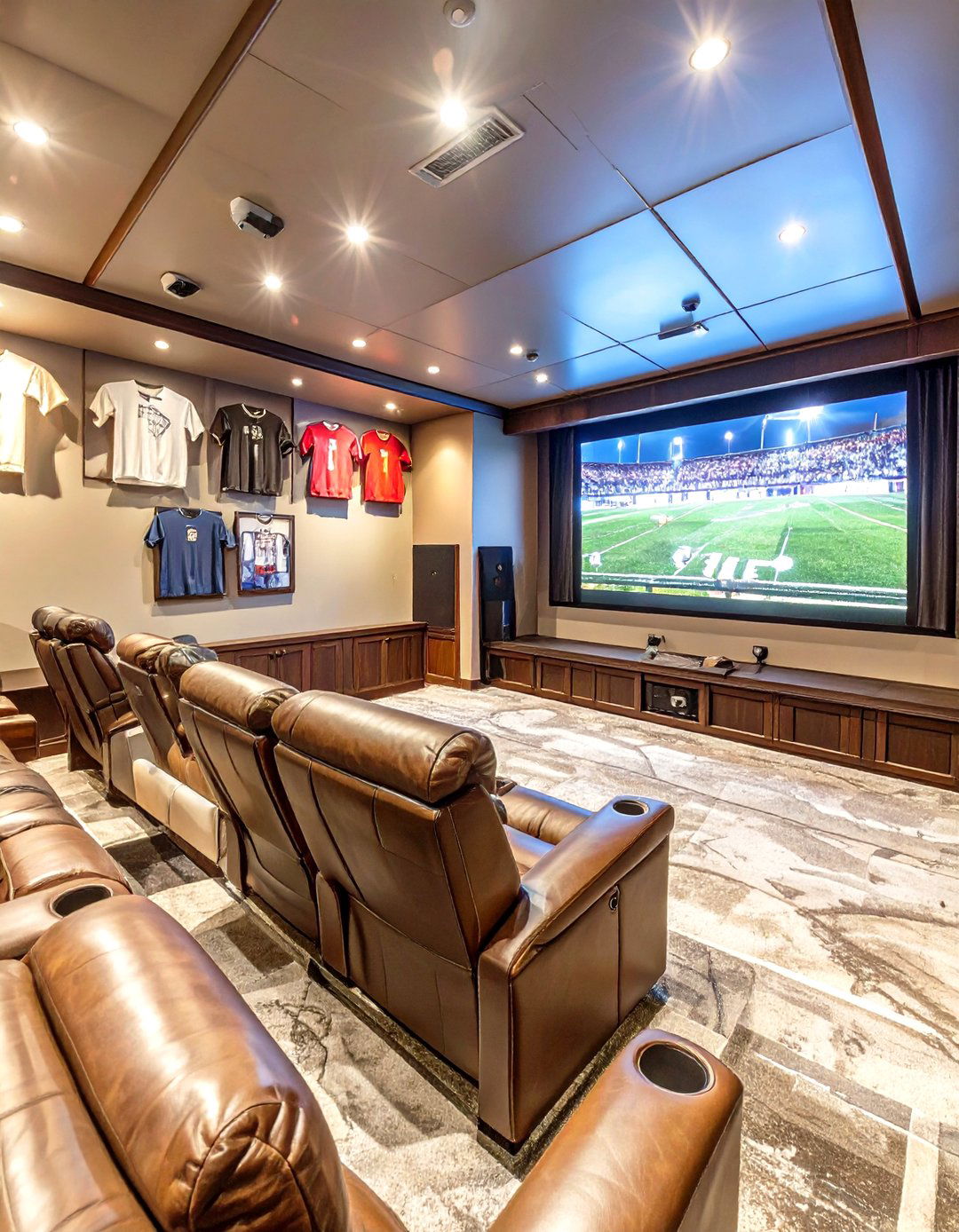 The Sports Fanatics Stadium Man Cave - 30 cool man cave ideas