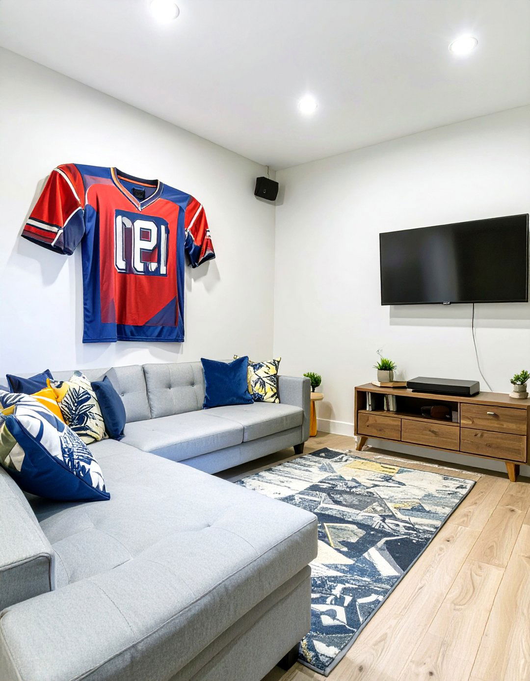 The Sports Fans Compact Corner - 30 low budget small man cave ideas