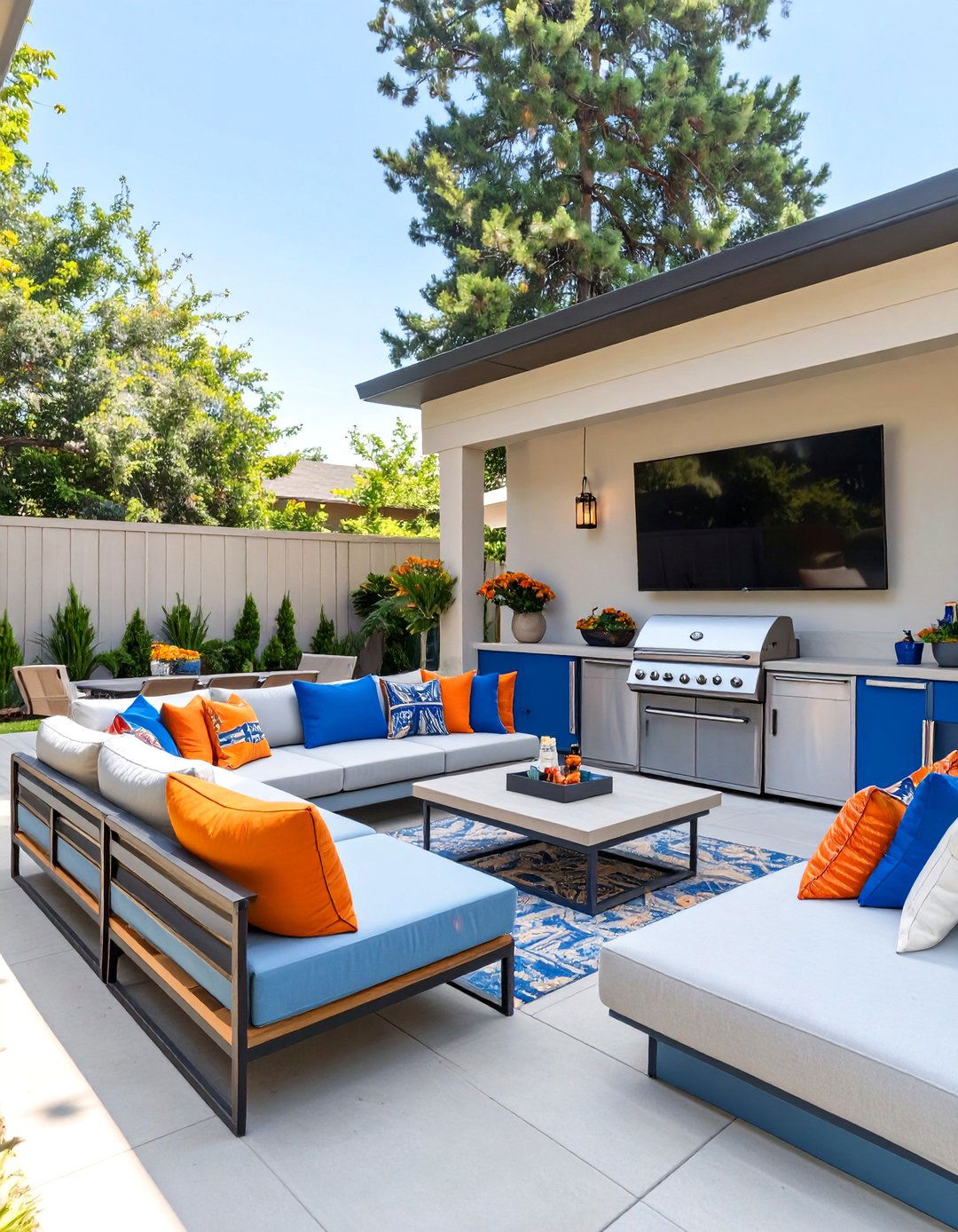 The Sports Fans Ultimate Tailgate Patio - 30 ai outdoor entertaining space ideas