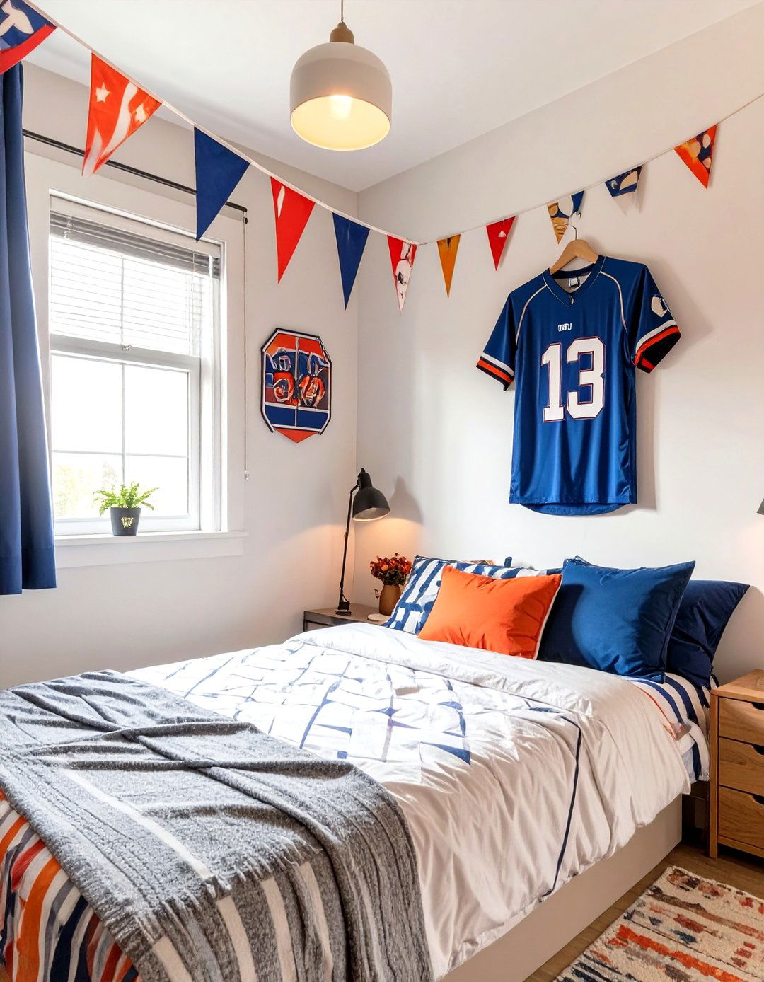 The Sporty Fanatic Dorm Room - 30 dorm room decorating ideas