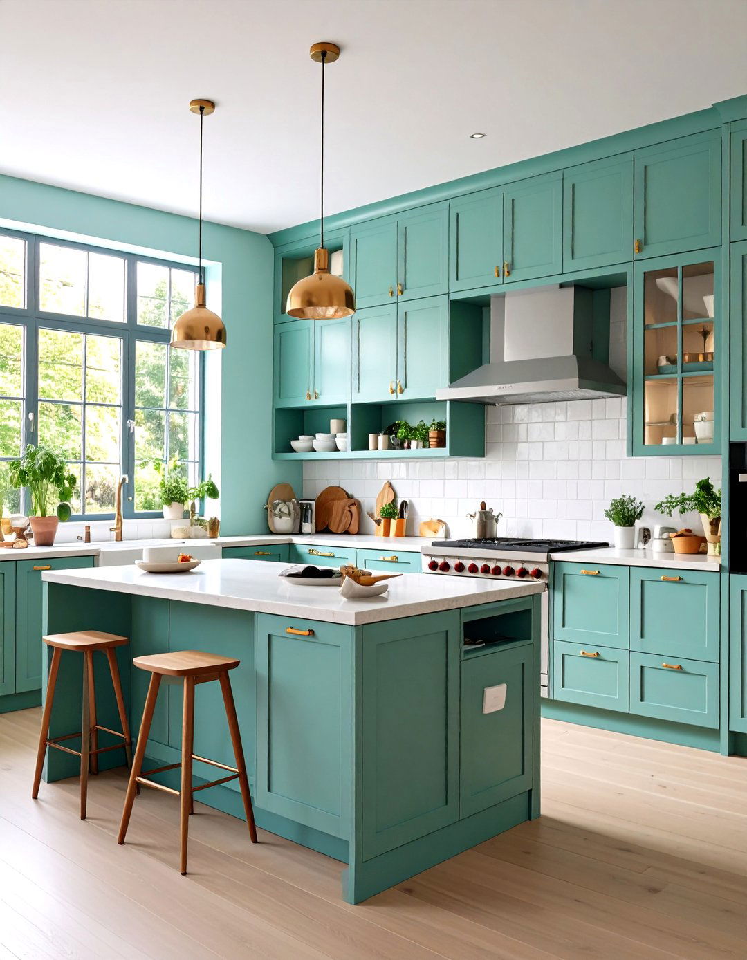 The Staggered Small Kitchen Windows - 30 kitchen window ideas