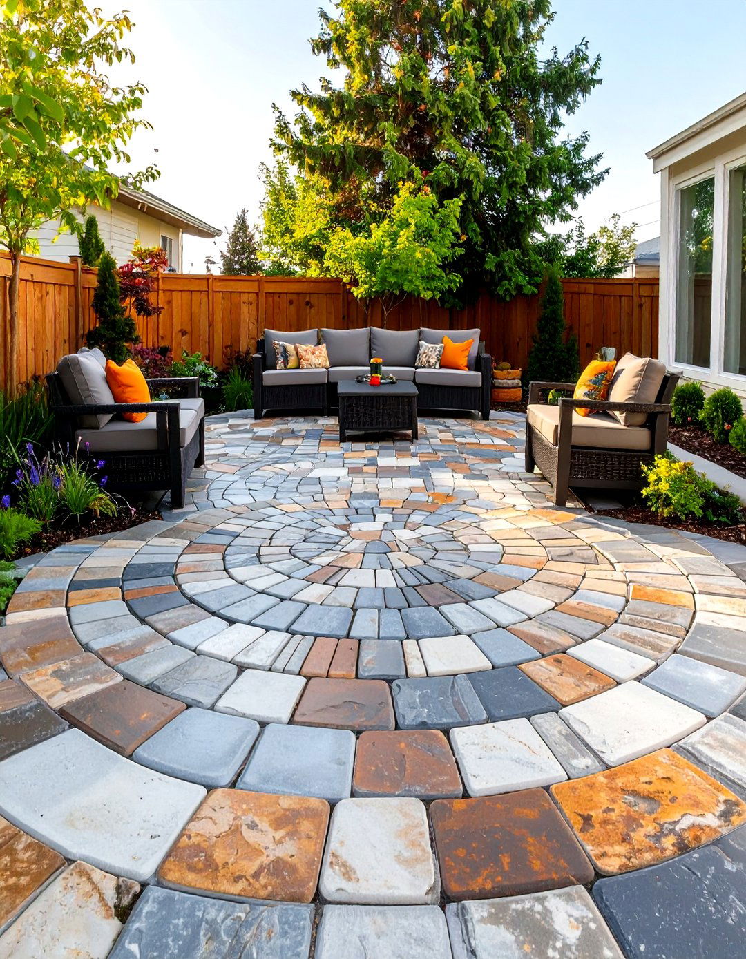 The Stamped Concrete Paver Look - 30 backyard paver ideas