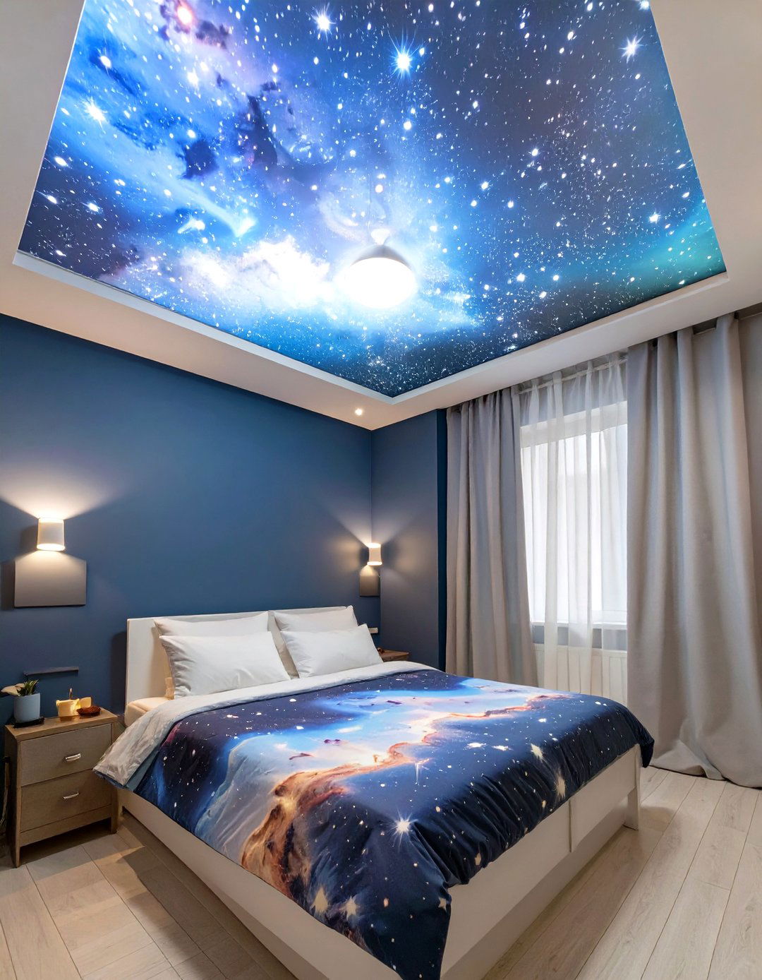 The Star Gazers Galaxy Dorm Room - 30 boy dorm room ideas