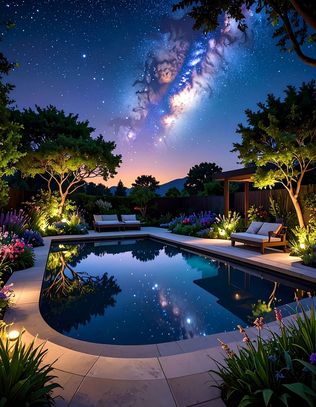 The Starlight Reflection Pool Garden - 30 memorial garden ideas