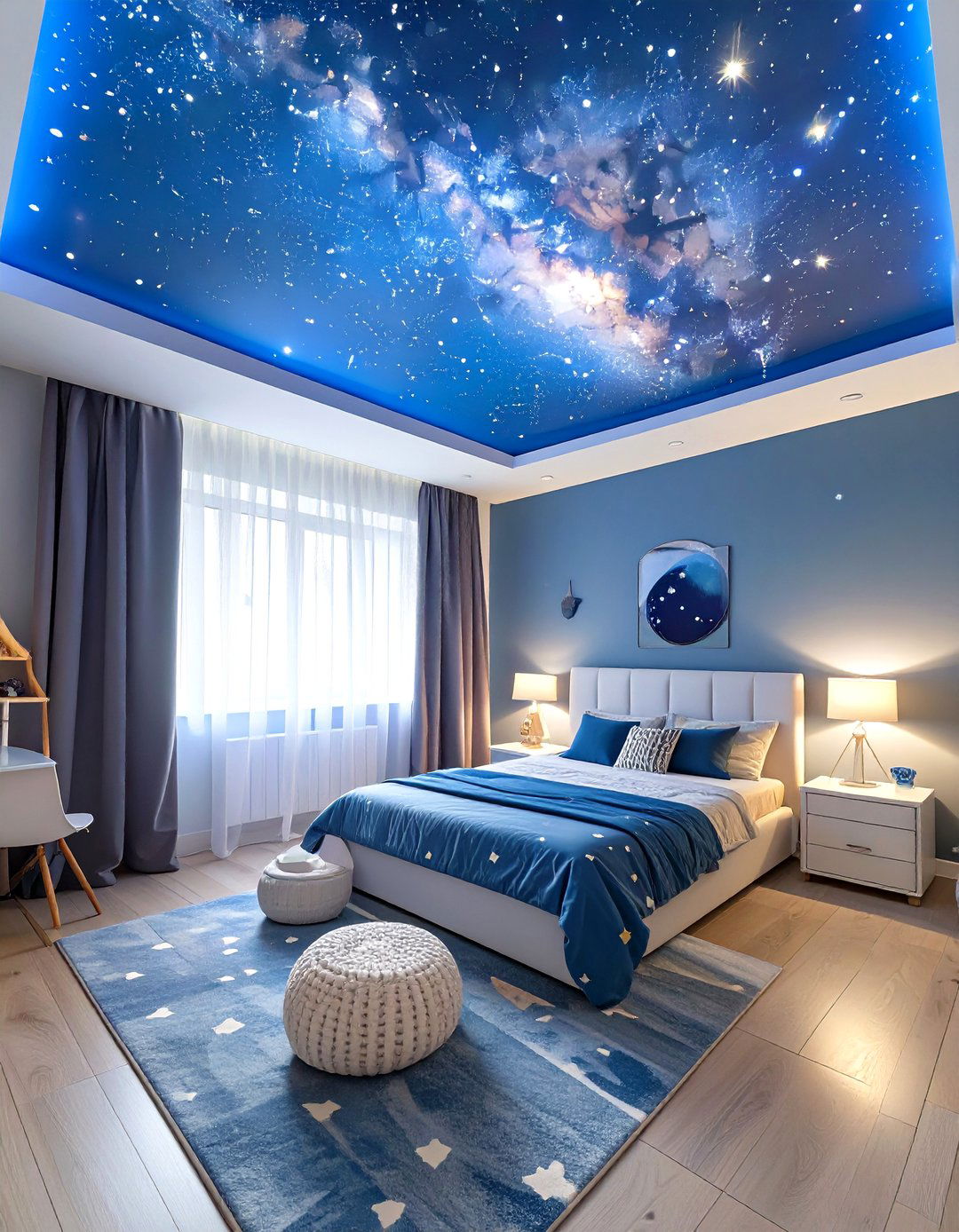 The Starry Night Galaxy Girls Room - 30 girls room decor ideas