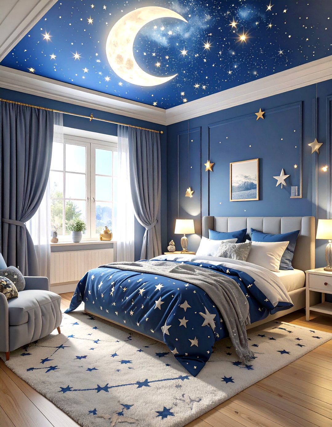 The Starry Night Sky Bedroom - 30 modern teenage girl bedroom ideas