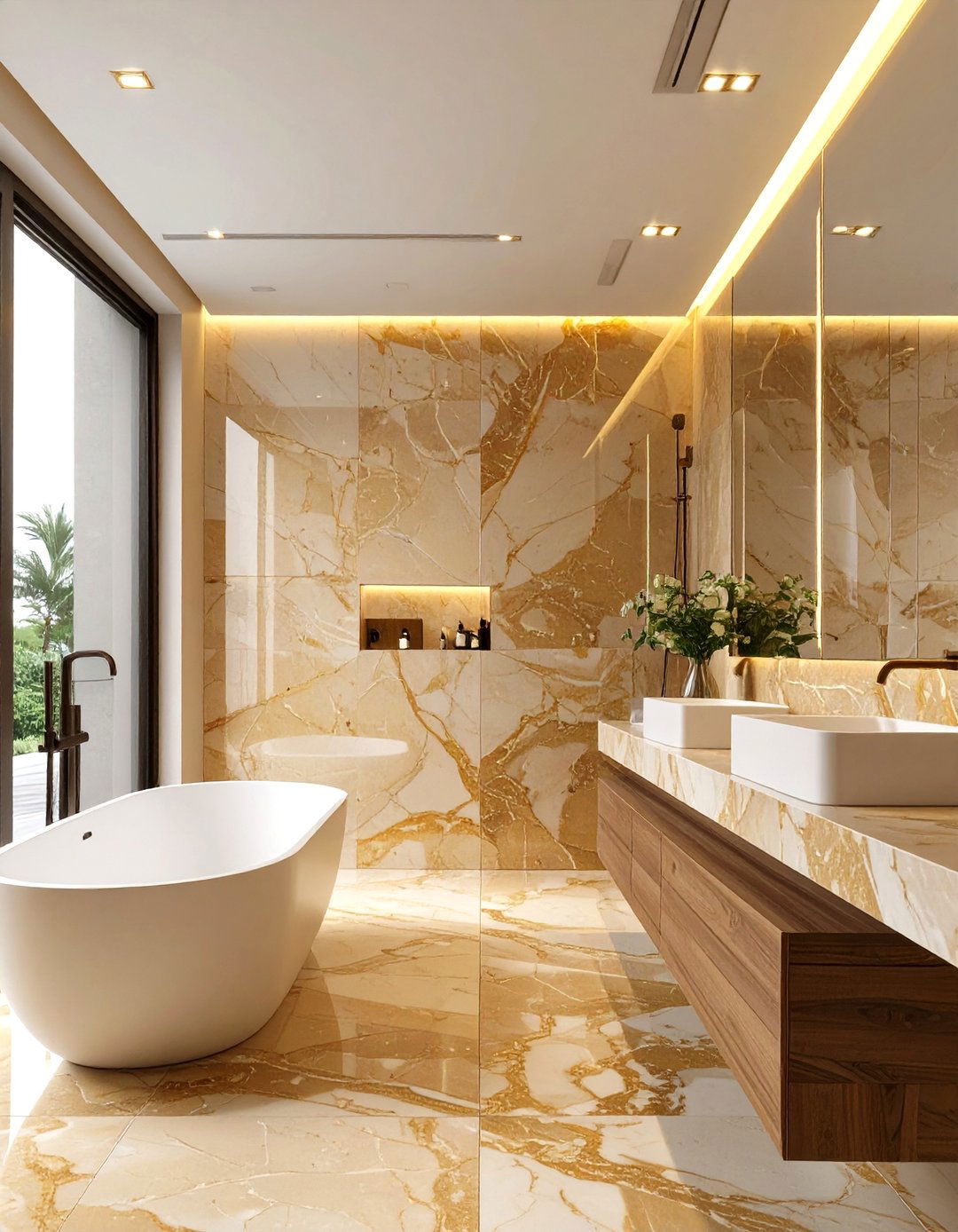 The Statement Stone Bathroom - 30 bathroom decor ideas 2025
