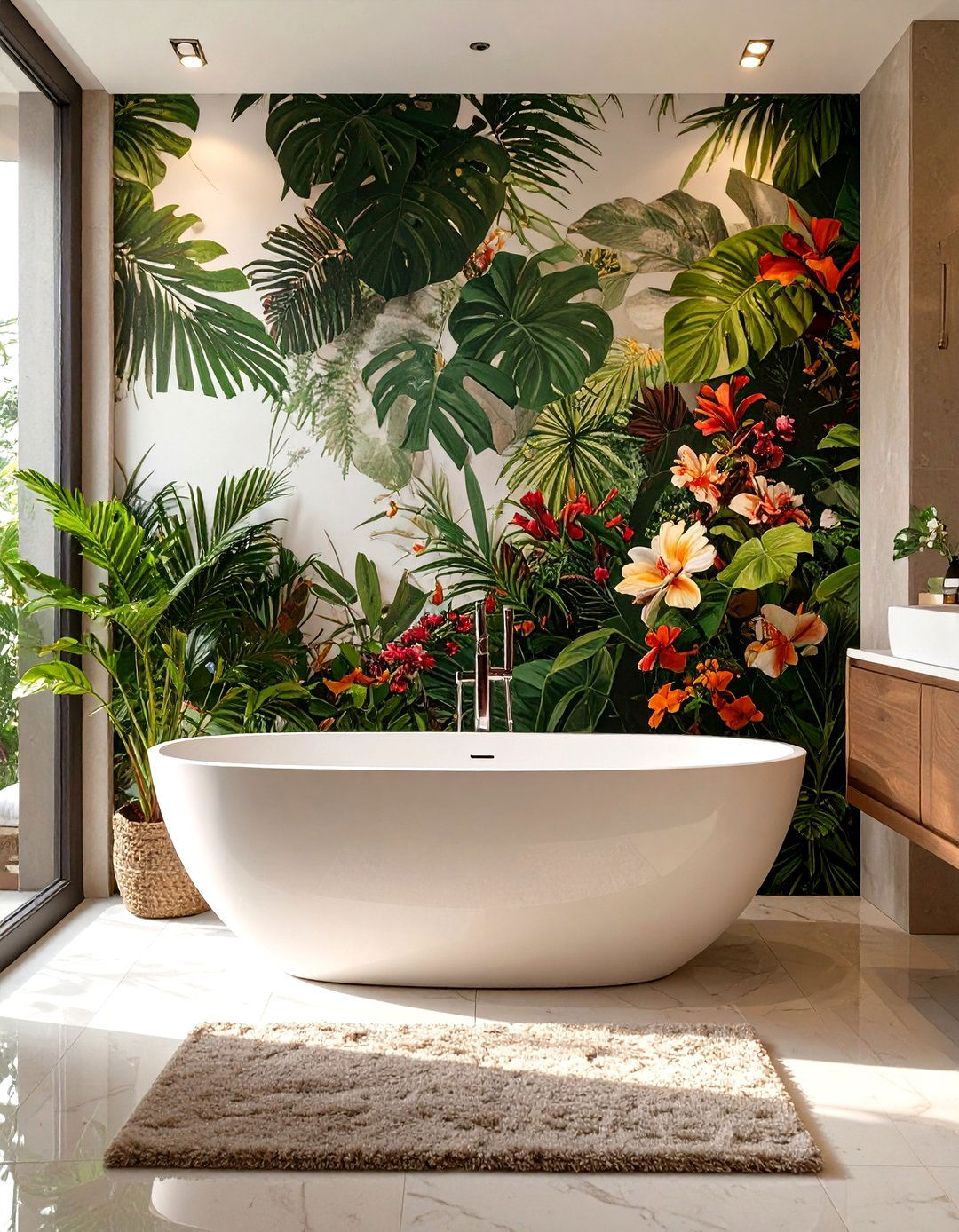 The Statement Wall Bathroom - 30 luxury bathroom ideas