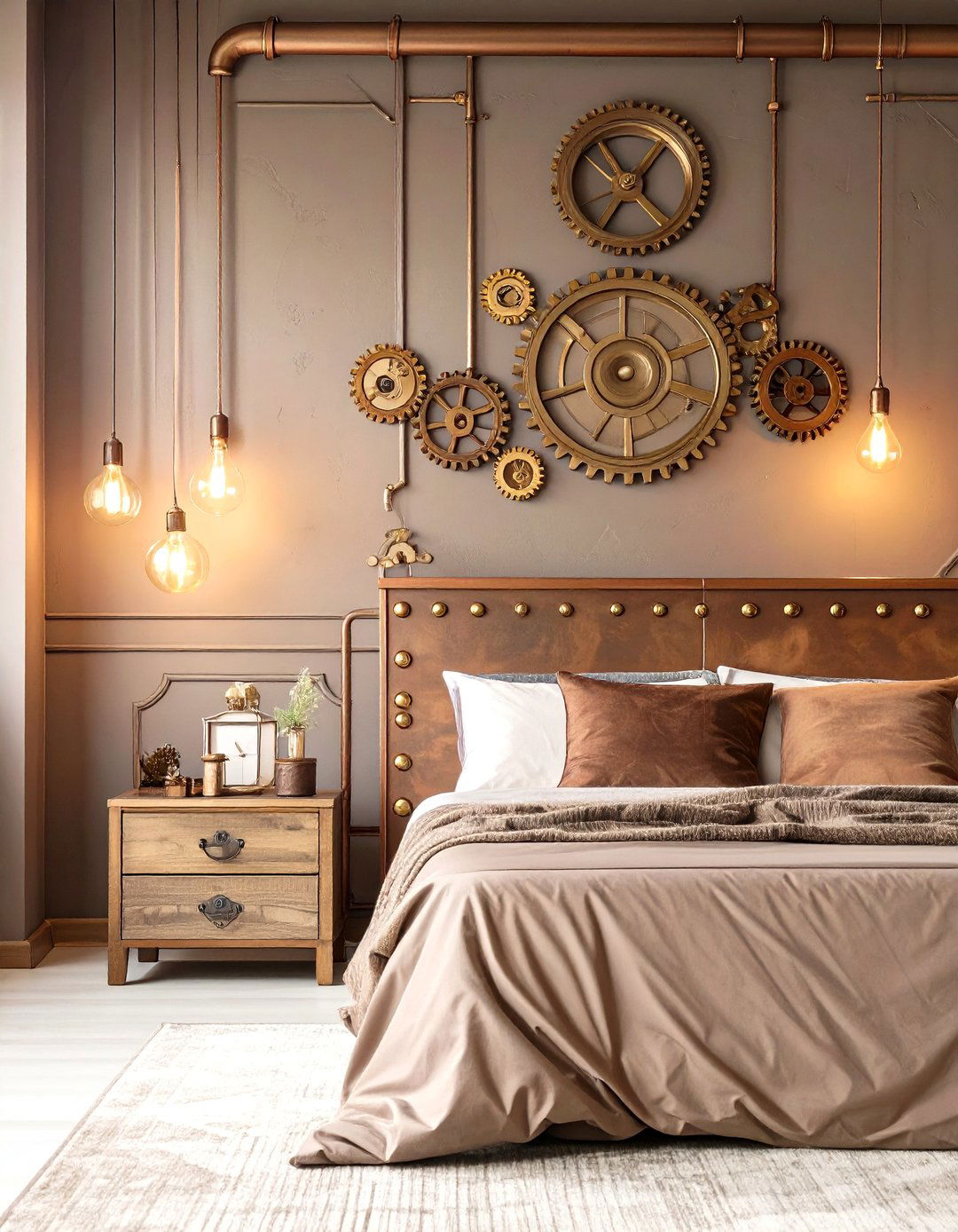 The Steampunk Inspired Dark Bedroom - 30 dark bedroom ideas