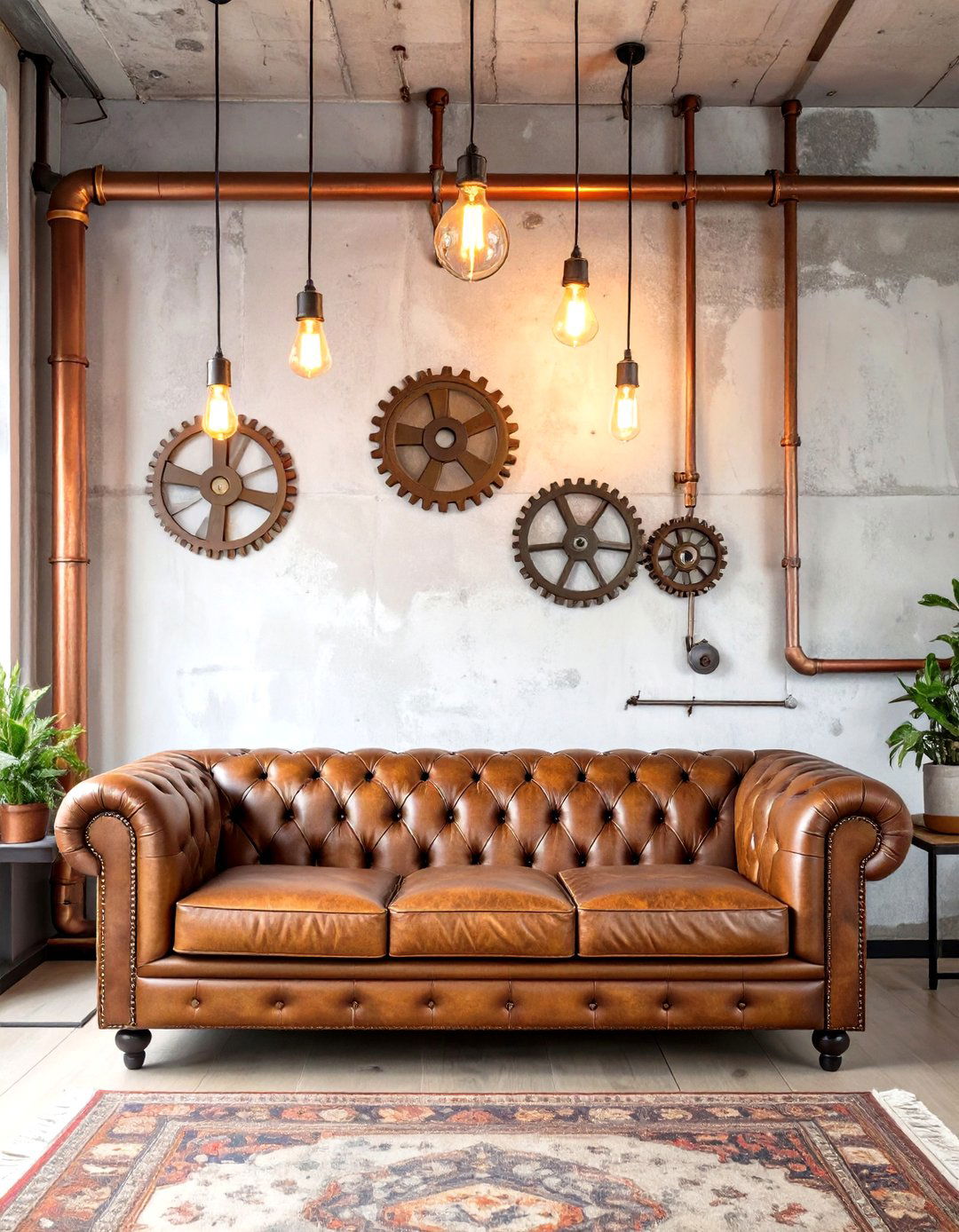 The Steampunk Inspired Industrial Den - 30 industrial interior design ideas