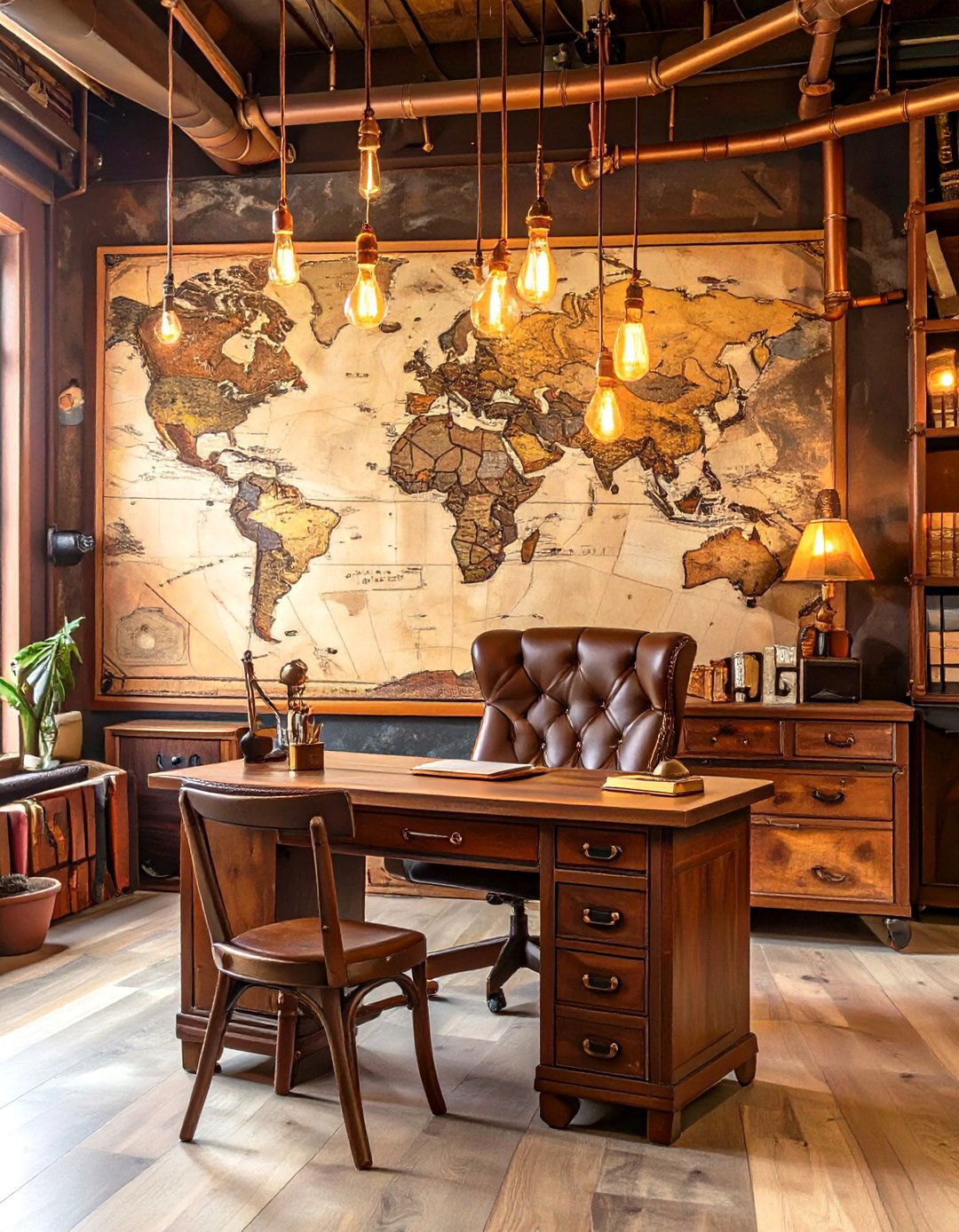 The Steampunk Inspired Study - 30 interior design photography ideas