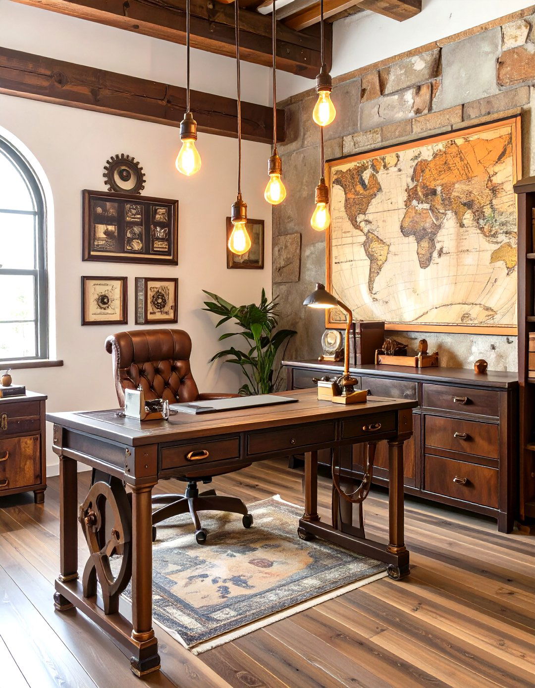 The Steampunk Inventors Workshop Home Office - 30 mens home office ideas