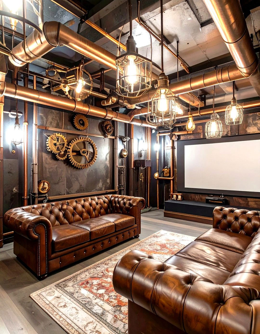 The Steampunk Screening Room - 30 home theater room ideas