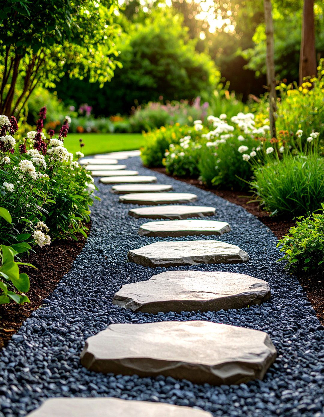 The Stepping Stone Path Garden - 30 gravel garden ideas
