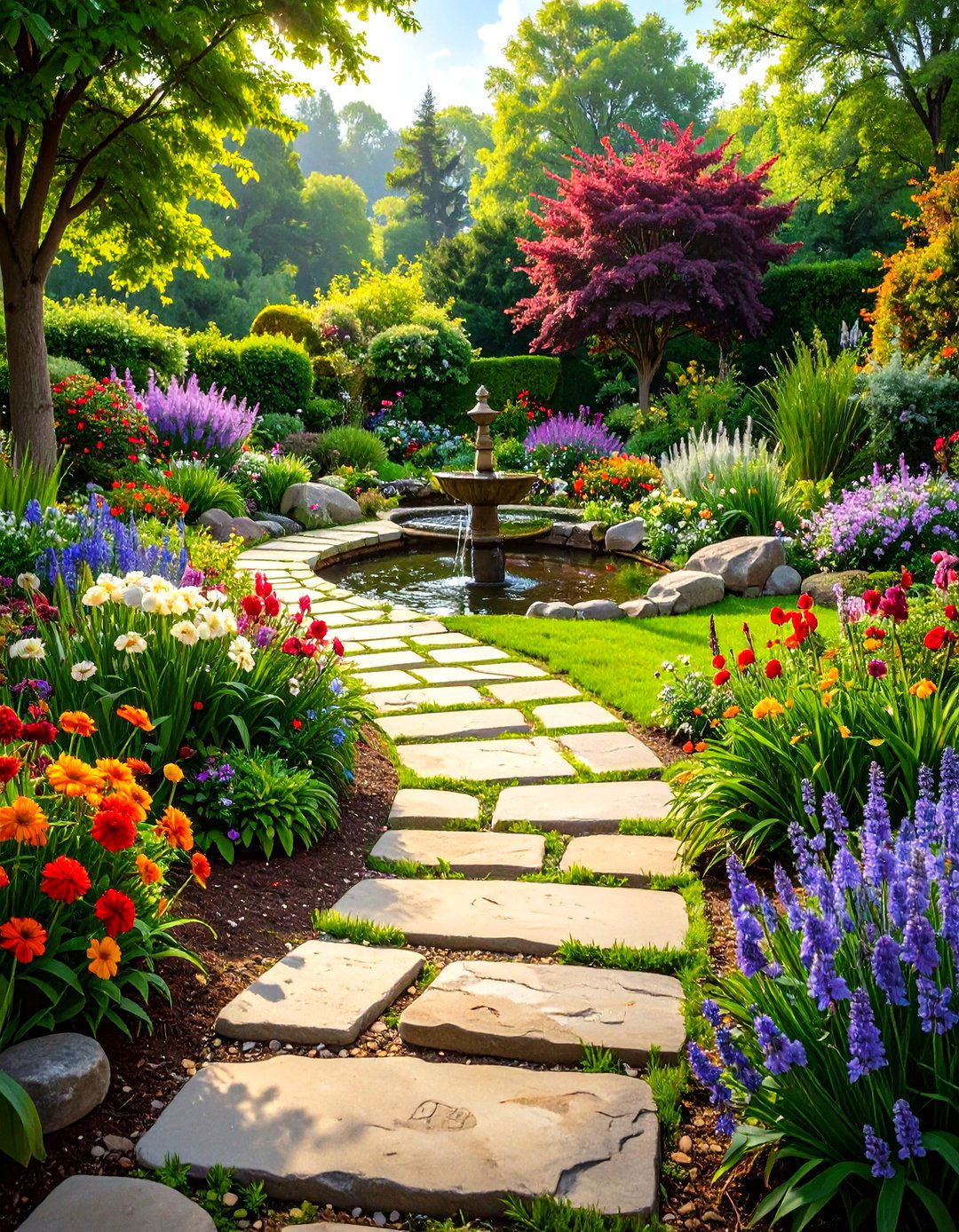 The Stepping Stone Path of Memories - 30 memorial garden ideas