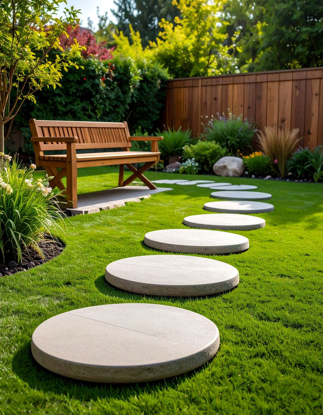 The Stepping Stone Path to Serenity - 30 backyard ideas with pavers and turf