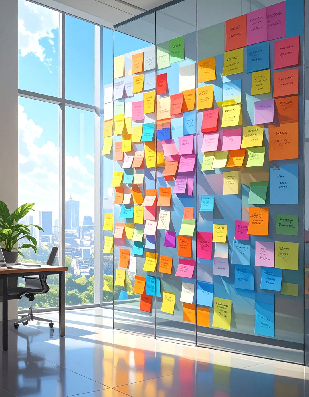 The Sticky Note Art Competition - 30 office olympics ideas