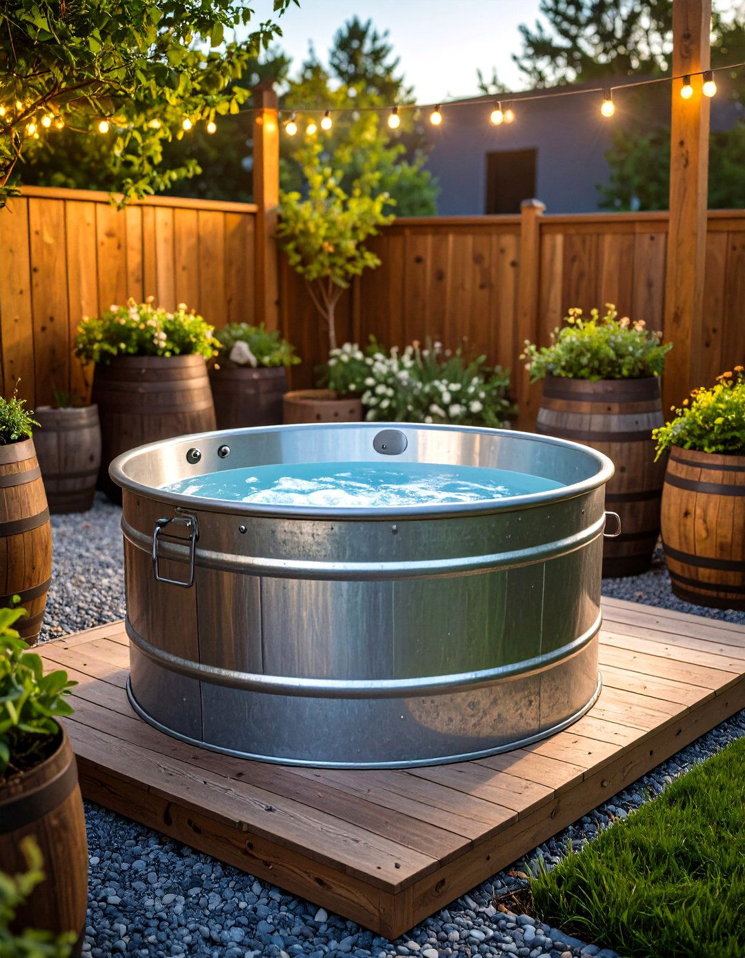 The Stock Tank Hot Tub Homestead - 30 hot tub patio ideas