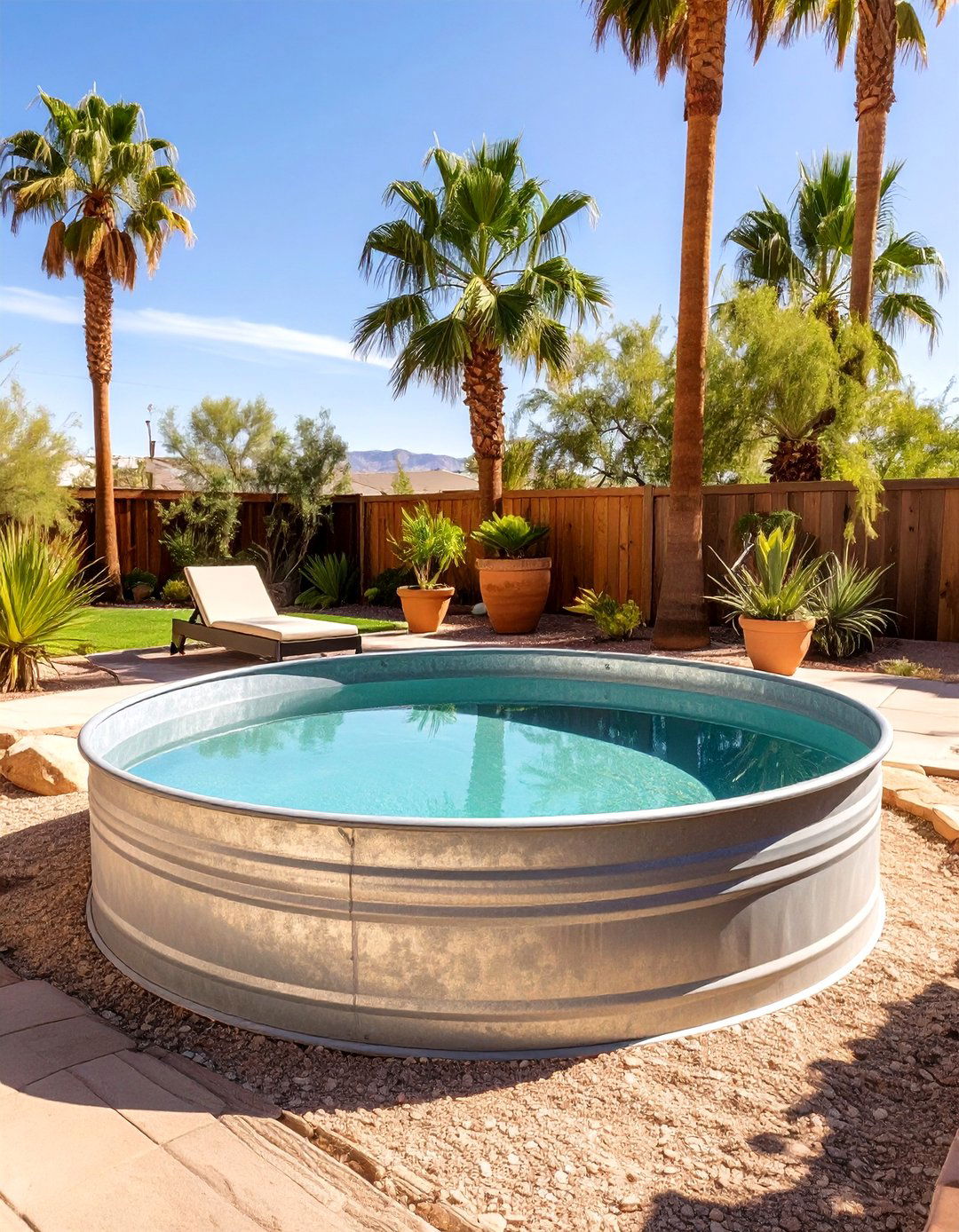 The Stock Tank Plunge Pool Oasis - 30 arizona backyard ideas on a budget