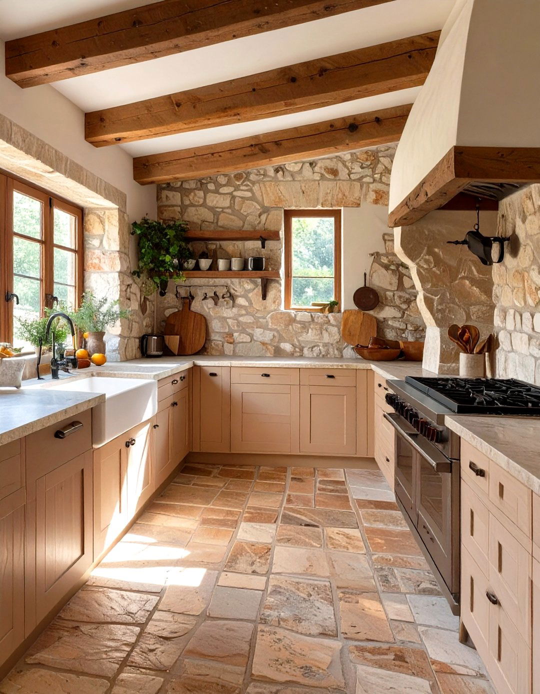 The Stone Farmhouse Kitchen - 30 french country kitchen ideas