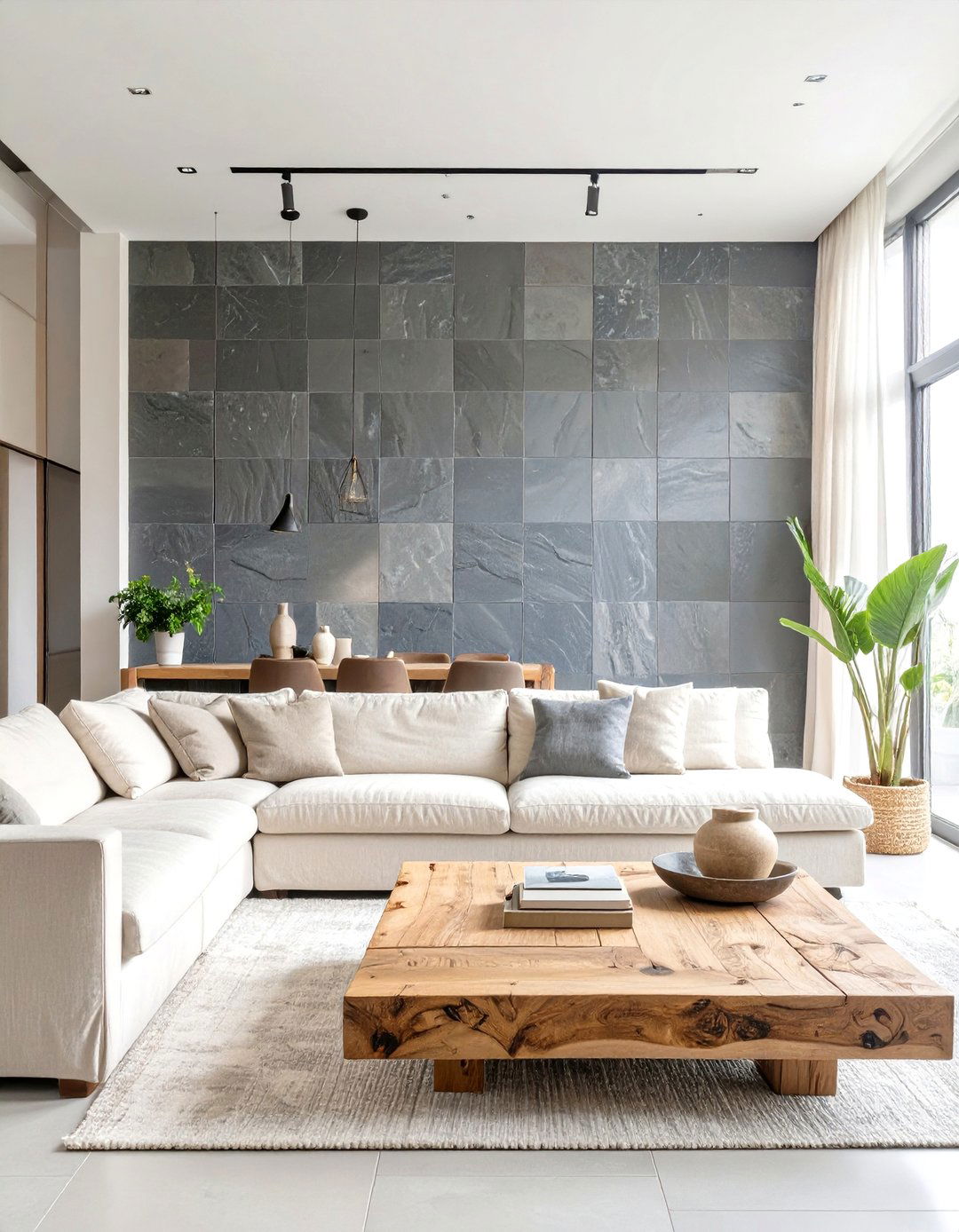 The Stone and Linen Living Area - 30 best eco-friendly home decor ideas